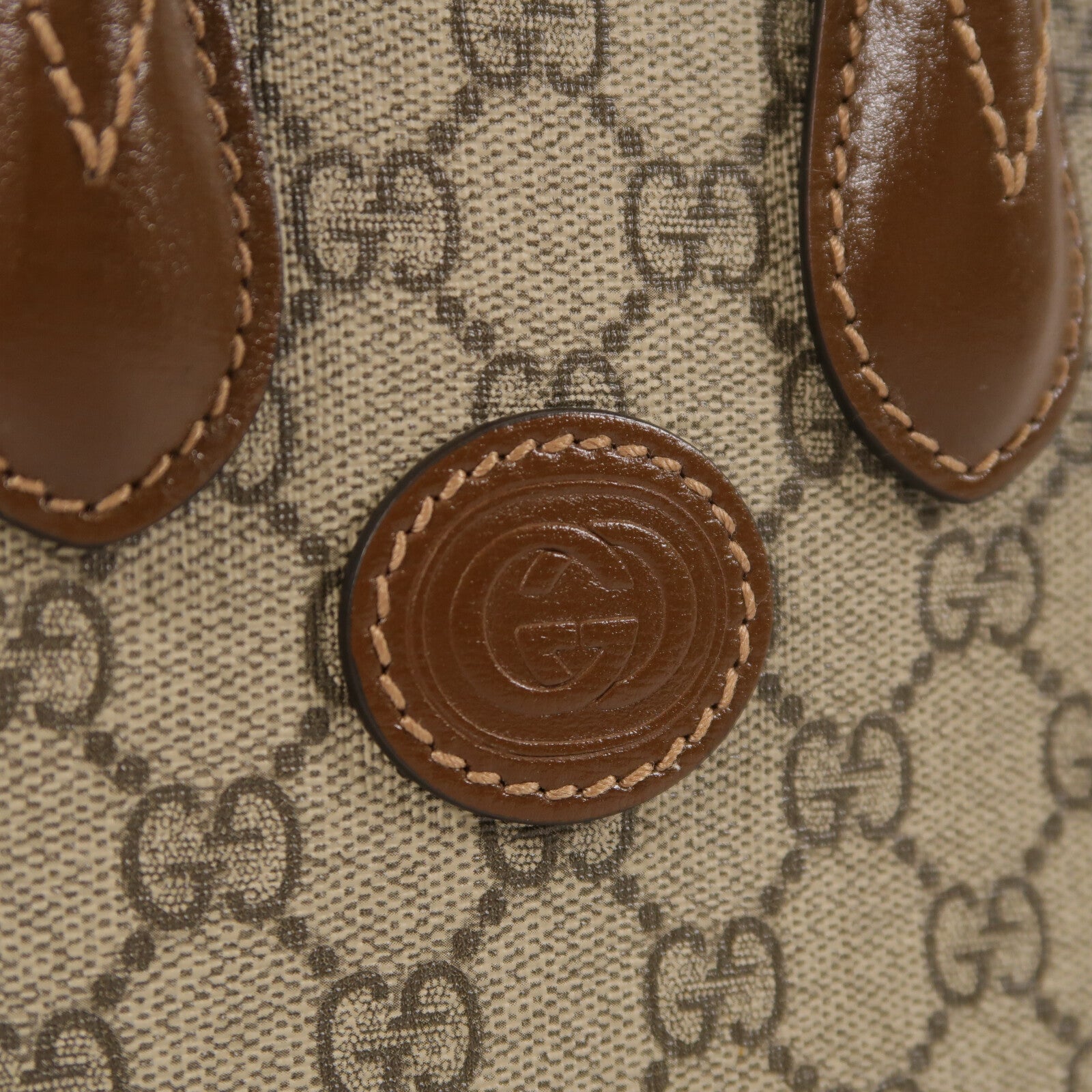 GUCCI 塗層帆布Interlocking G Mini Tote Bag手挽肩背兩用袋