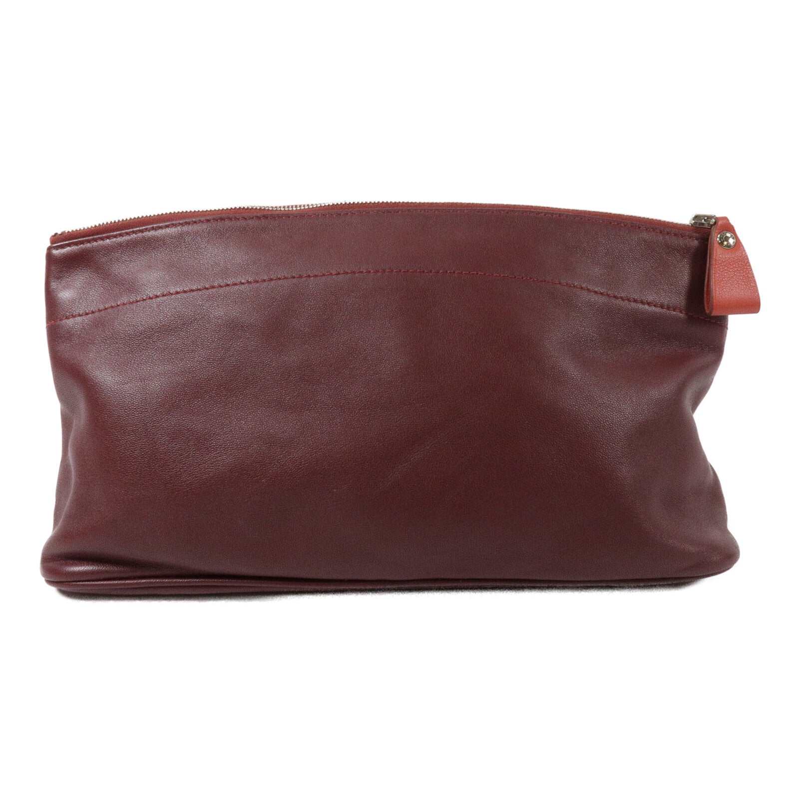 HERMES Swift皮革Bolide Pouch 25手拿包Rouge H