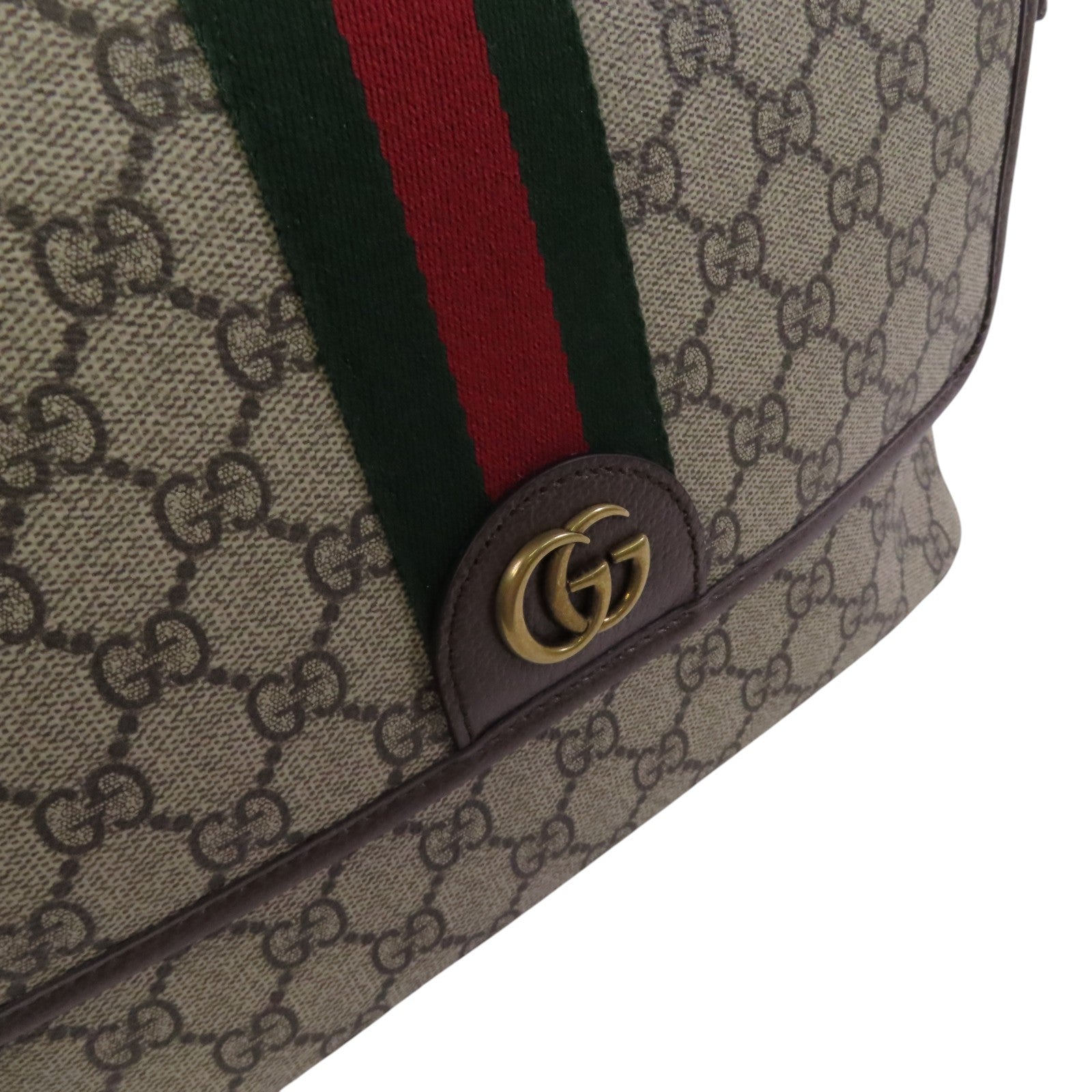 GUCCI 【激減優惠】塗層帆布Ophidia Medium Messenger金扣肩背袋