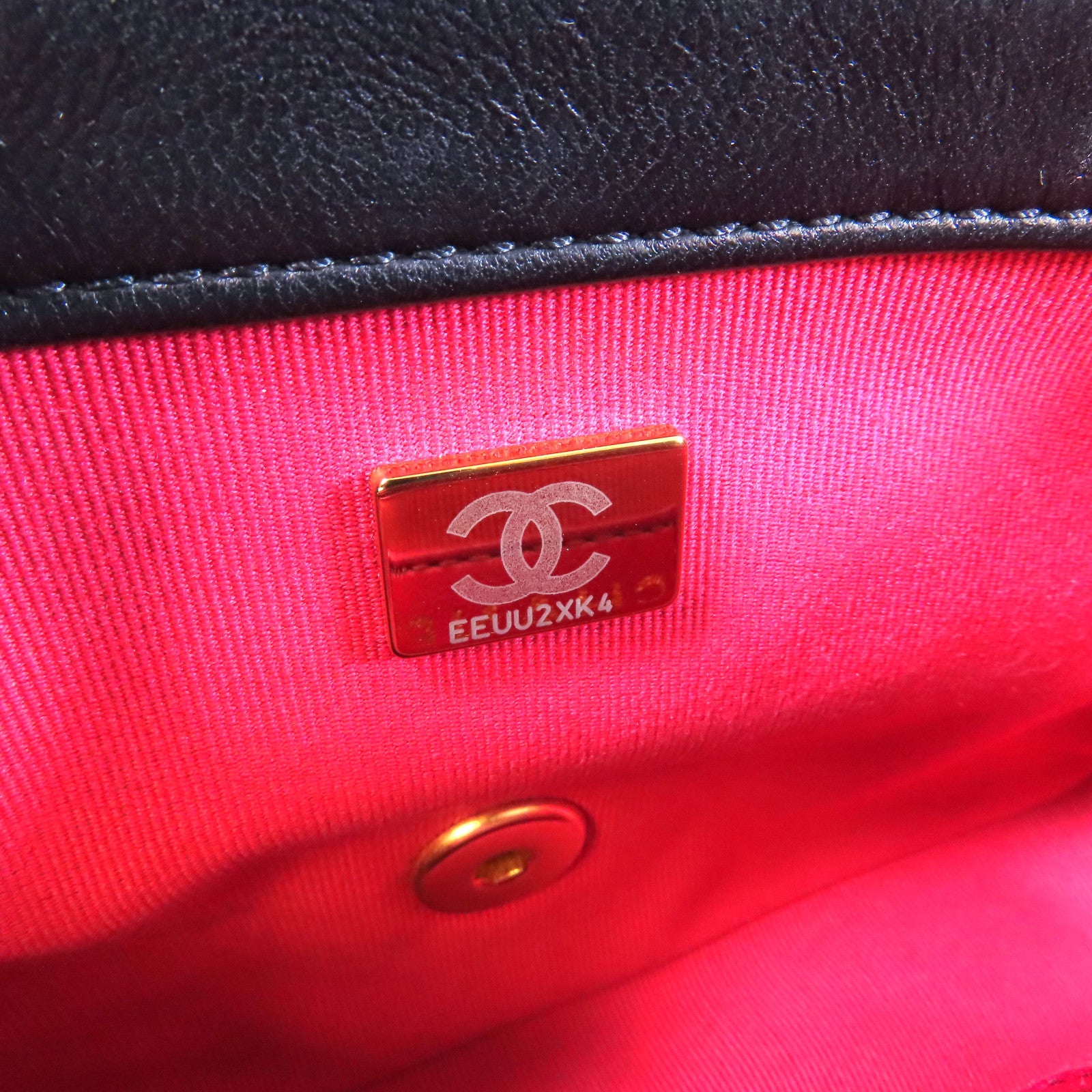 CHANEL 【激減優惠】菱格羊皮皮革Chain Shoulder金扣鏈帶肩背袋黑色