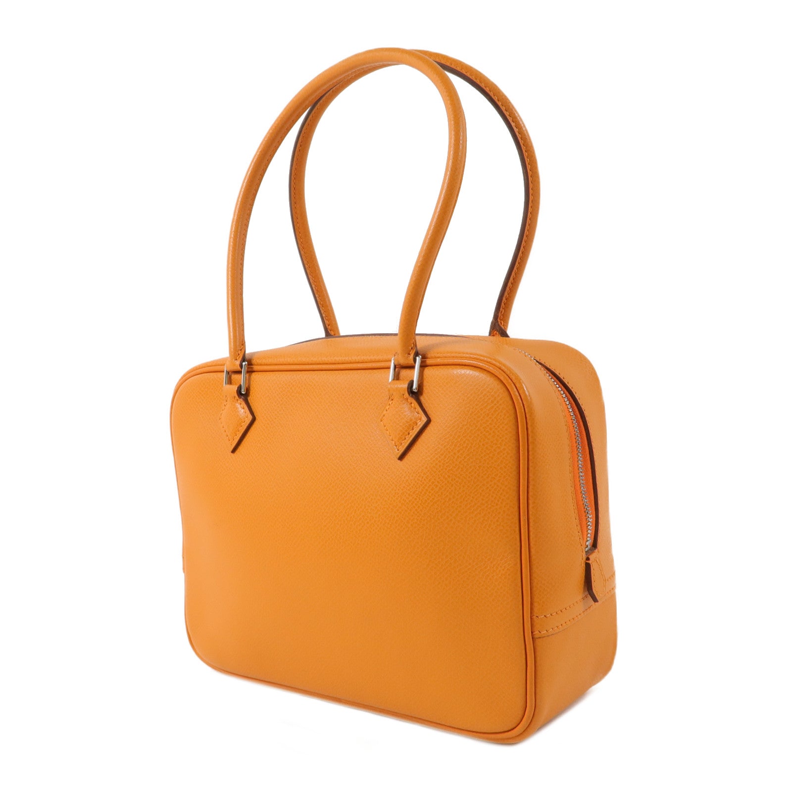 HERMES Epsom皮革Mini Plume手挽袋Orange