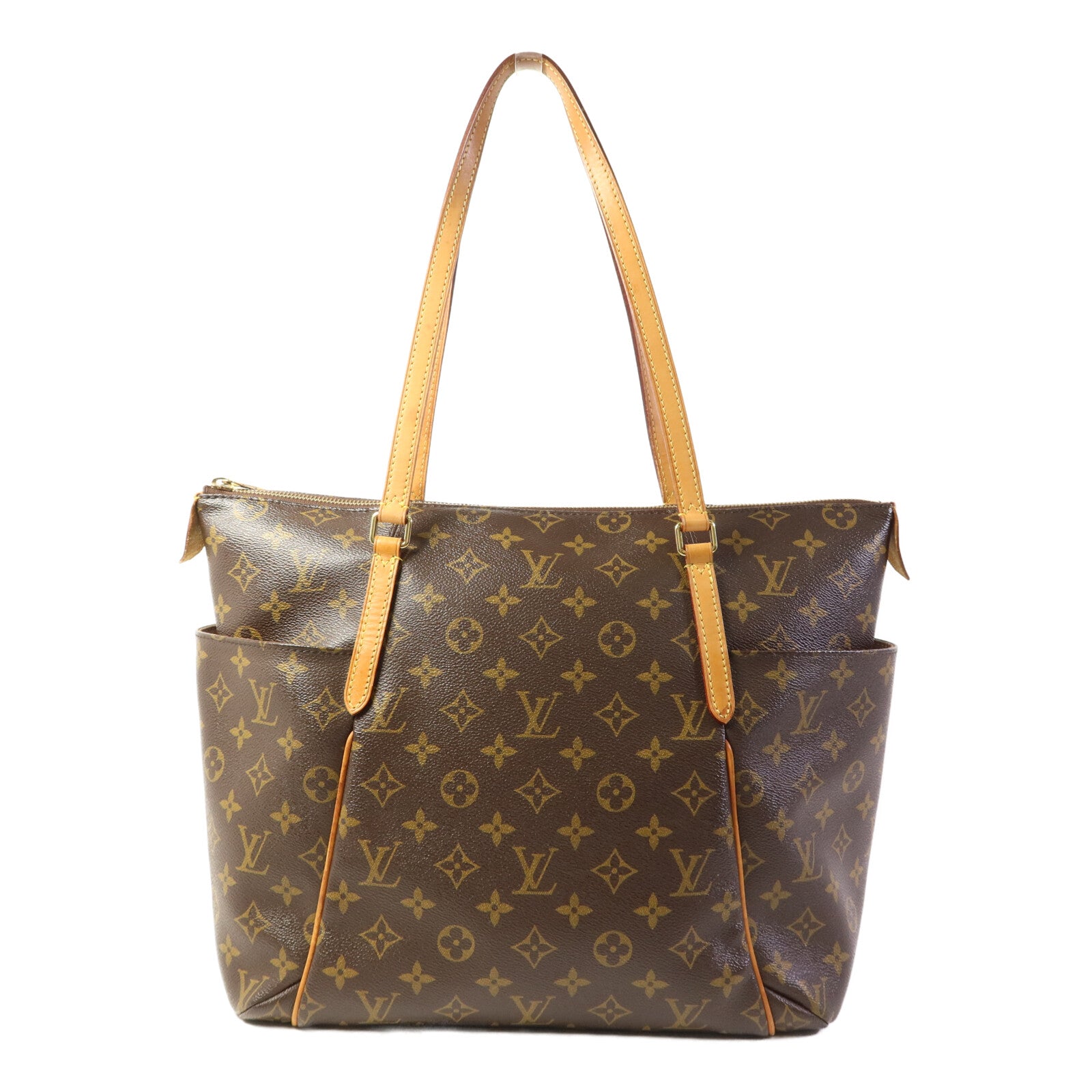 LOUIS VUITTON Monogram Totally MM金扣肩背袋棕色