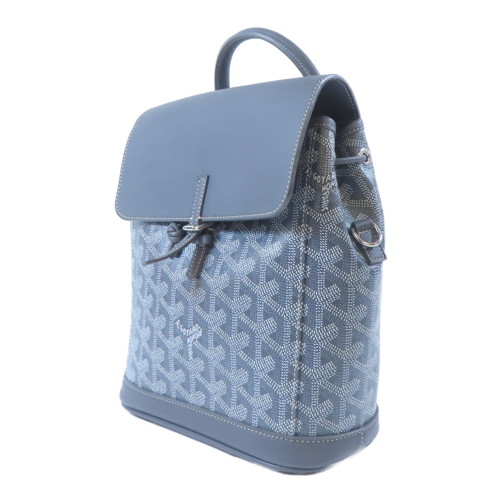 GOYARD 塗層帆布Alpin Mini Backpack銀扣背包灰色