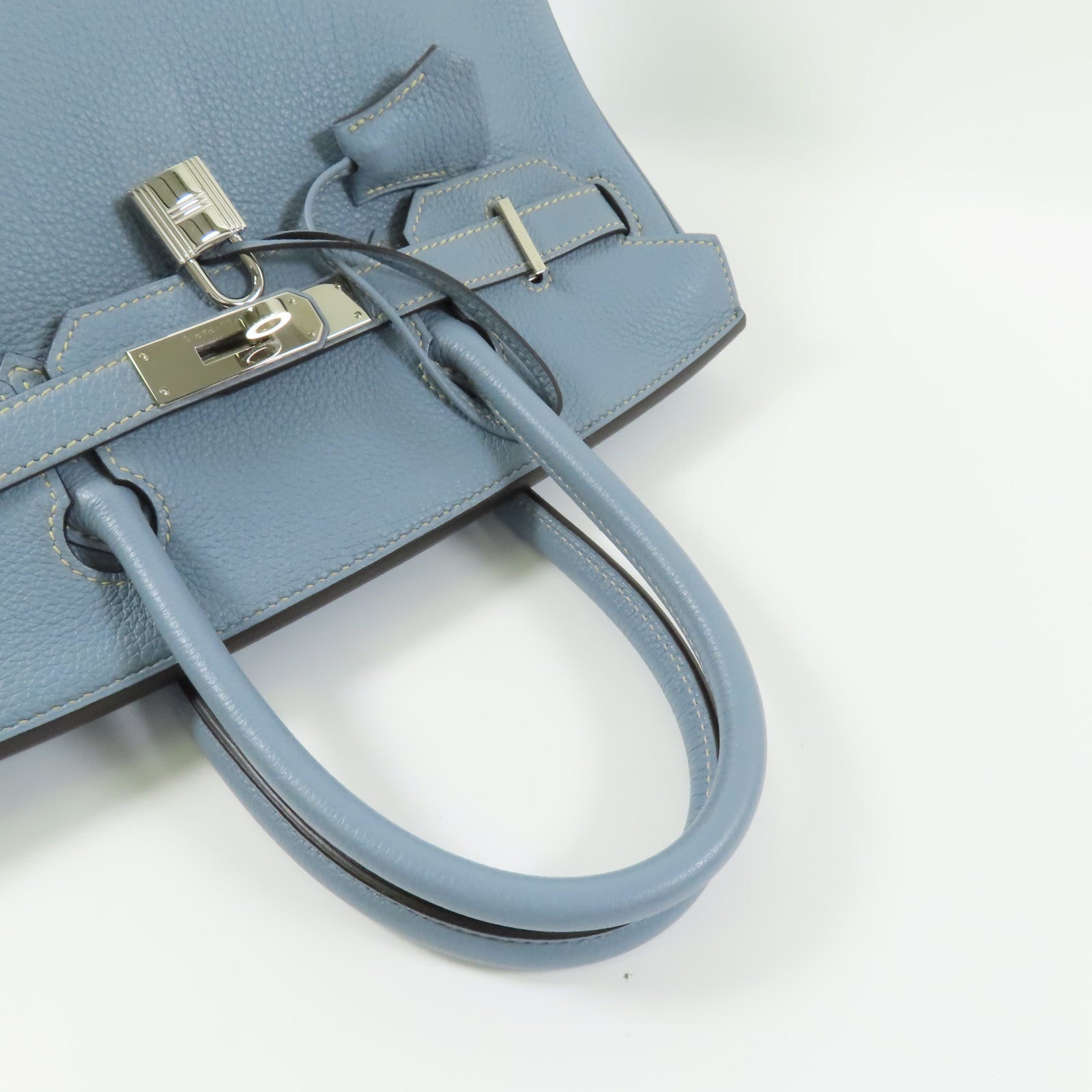 HERMES PHW Birkin 30 Handbag Togo Leather Bleu Lin – Brand Off