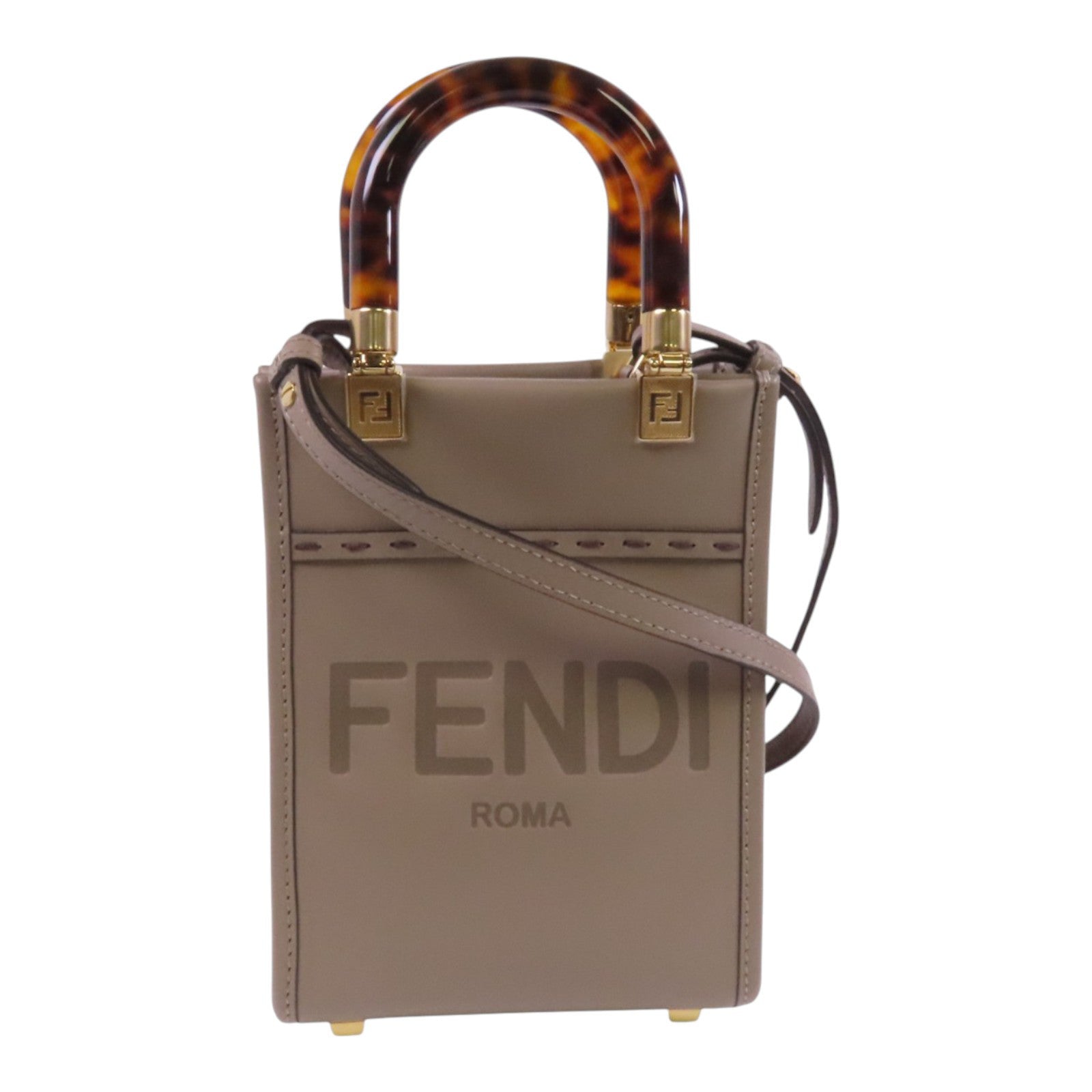 FENDI 【激減優惠】牛皮皮革Sunshine手挽肩背兩用袋