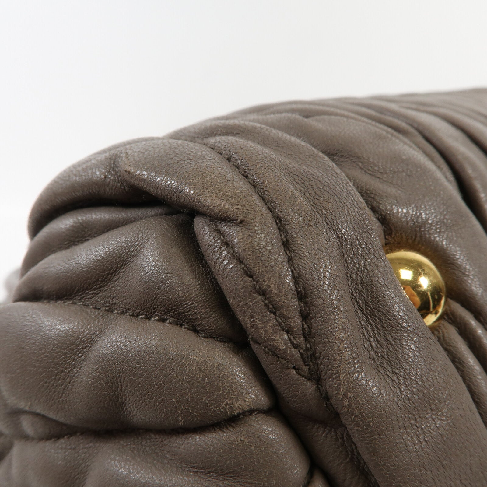 Miu Miu 牛皮皮革2 Way Shoulder金扣手挽肩背兩用袋