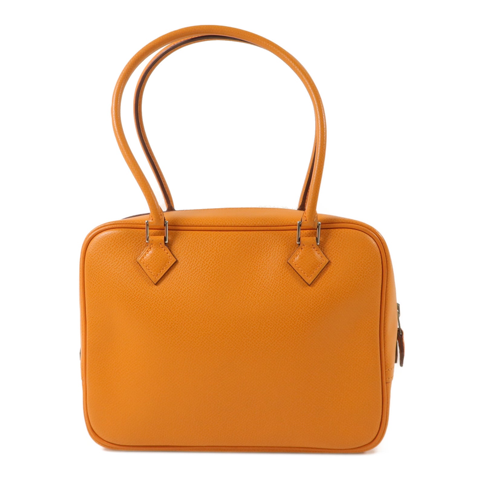 HERMES Epsom皮革Mini Plume手挽袋Orange