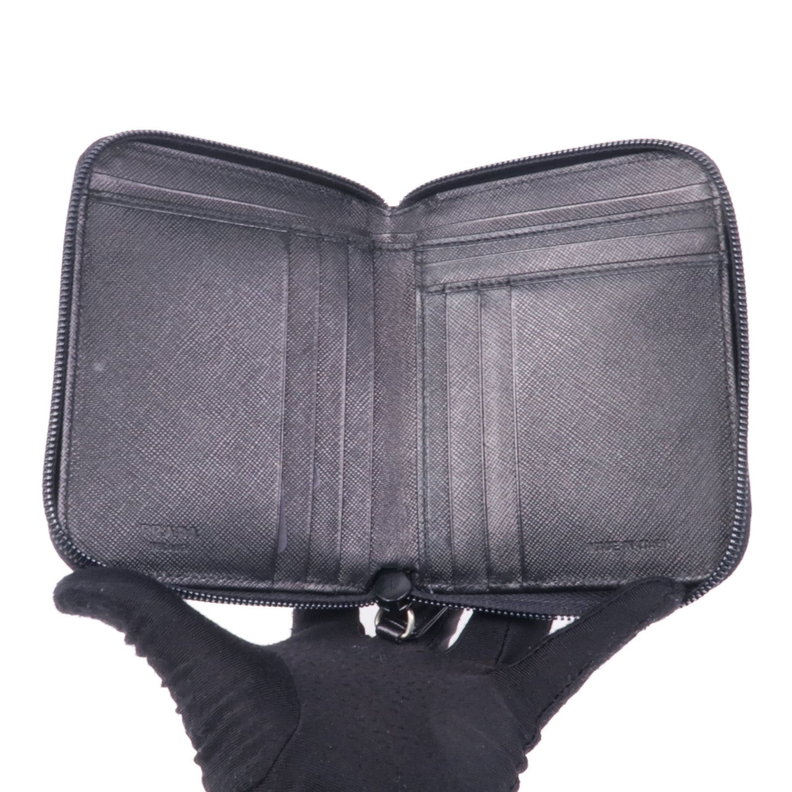 PRADA 牛皮皮革Zipped Wallet錢包