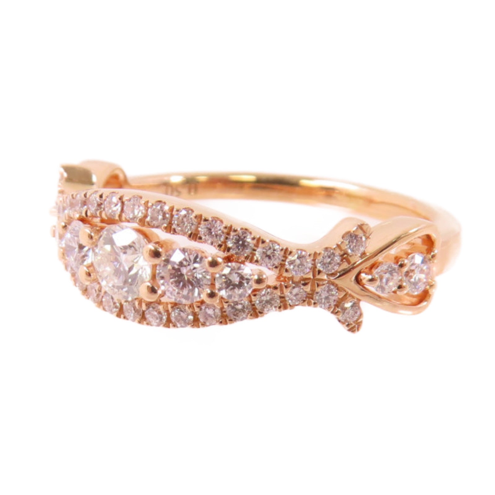 JEWELRY 18K玫瑰金/0.05ct鑽石Diamond Ring戒指US#5.5