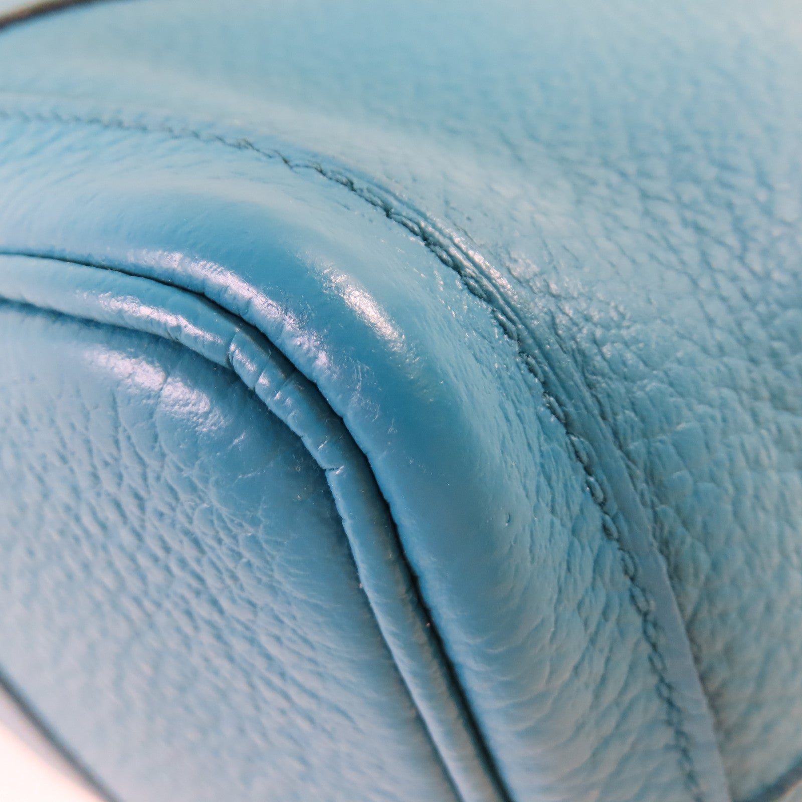 HERMES Negonda皮革Garden Party TPM Tote Bag銀扣手挽袋7B Turquoise/松石藍色