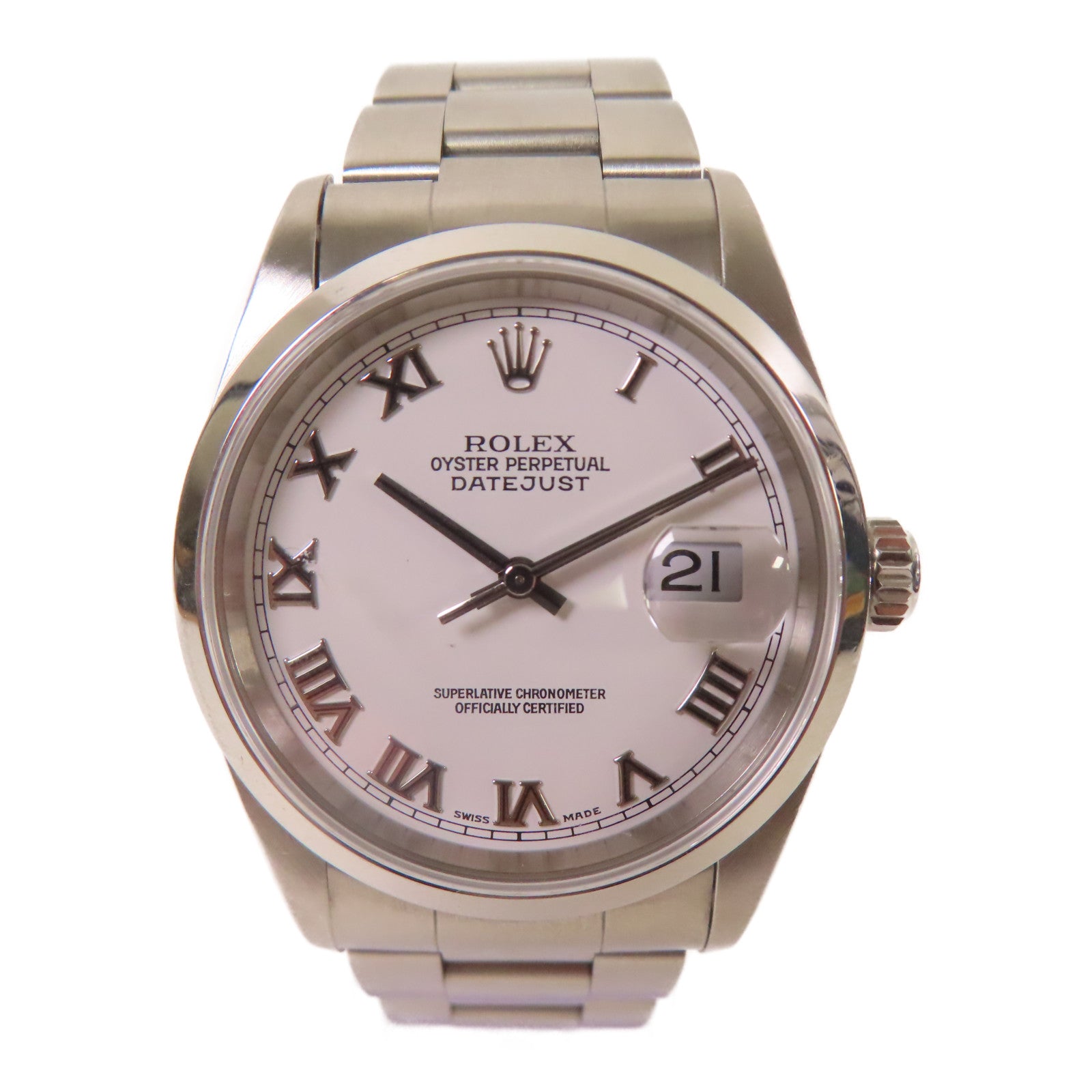 ROLEX Datejust不鏽鋼手錶自動機芯白色