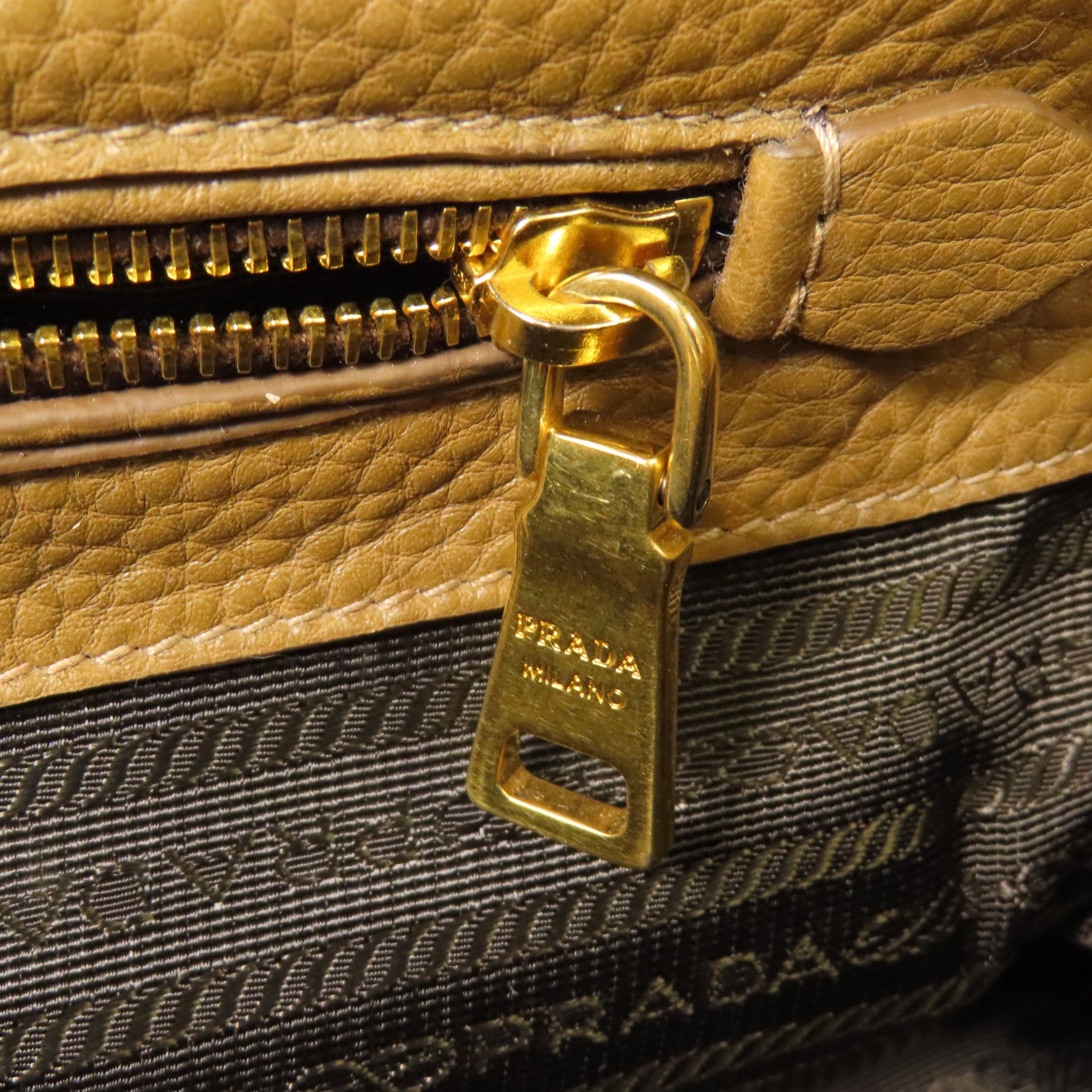 PRADA 牛皮皮革Vit Daino金扣手挽肩背兩用袋