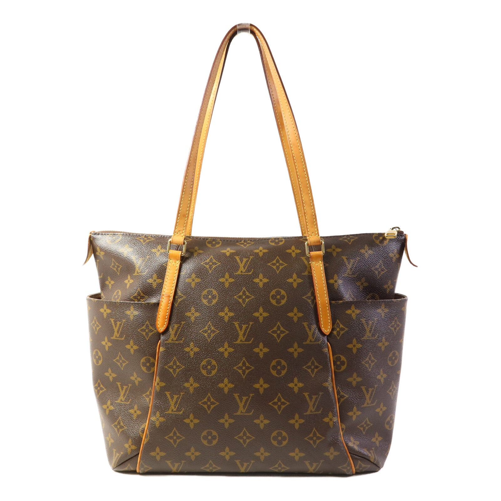 LOUIS VUITTON Monogram Totally MM金扣肩背袋棕色
