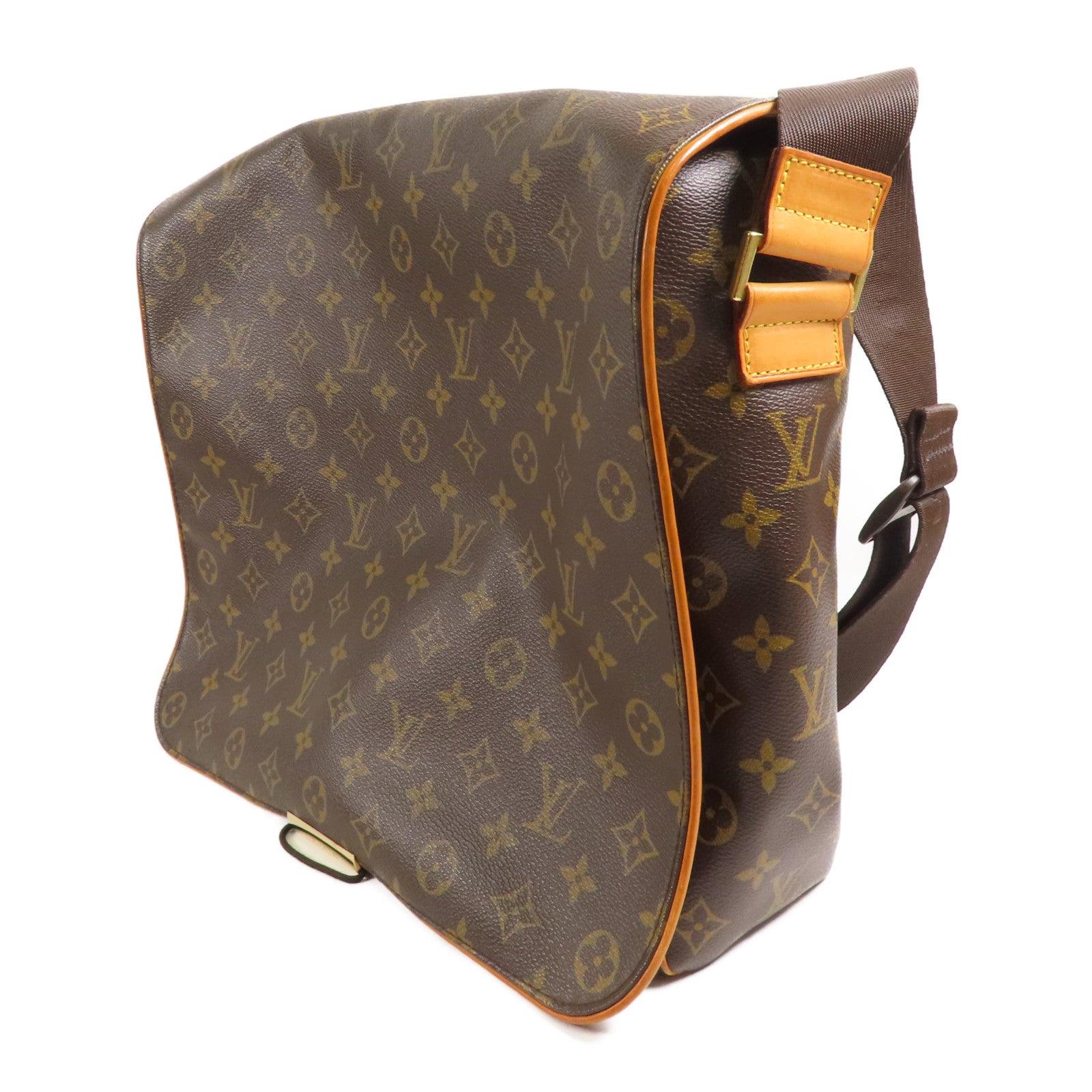 LOUIS VUITTON Monogram Abbesses金扣肩背袋棕色