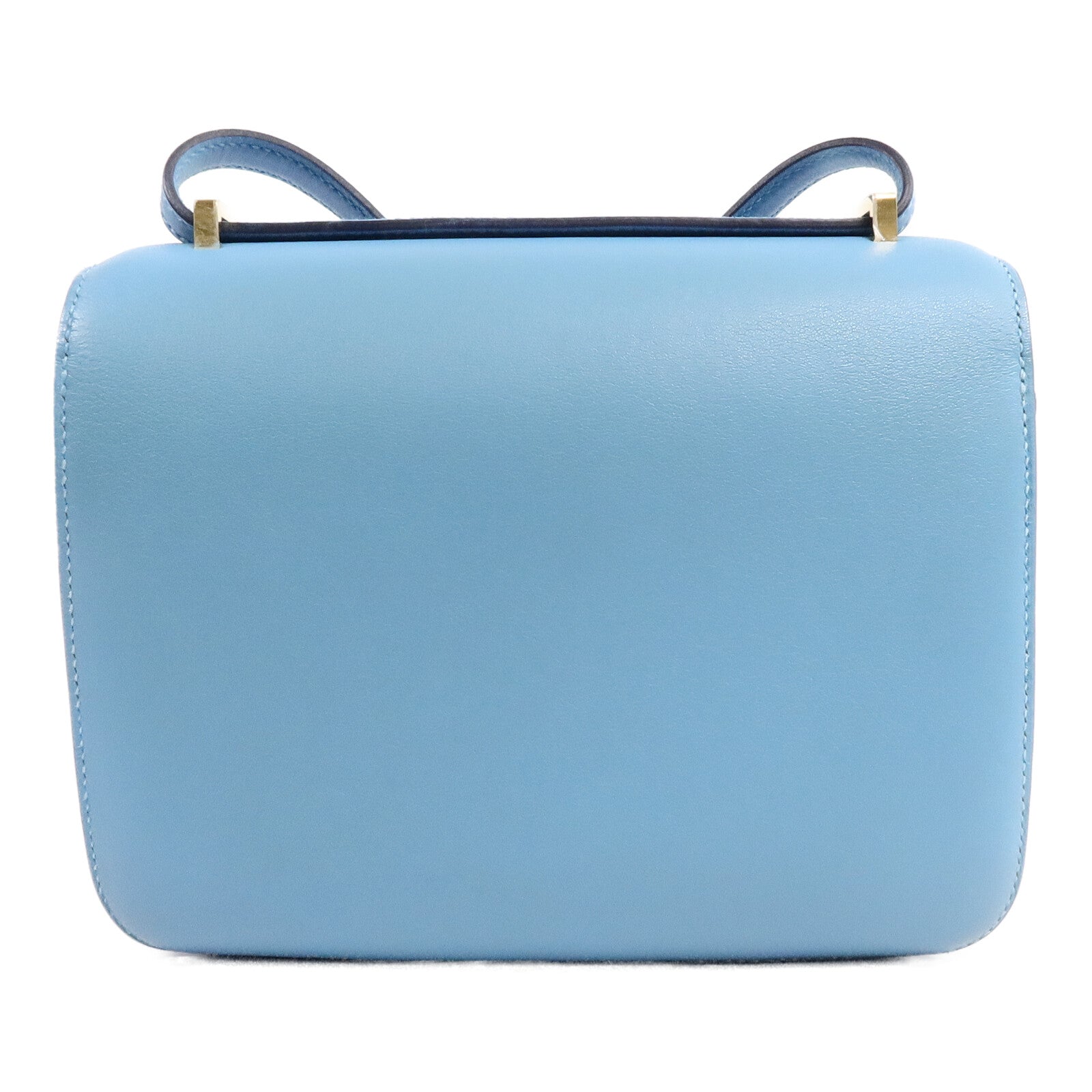 HERMES Swift皮革Constance Mini肩背袋Bleu Du Nord