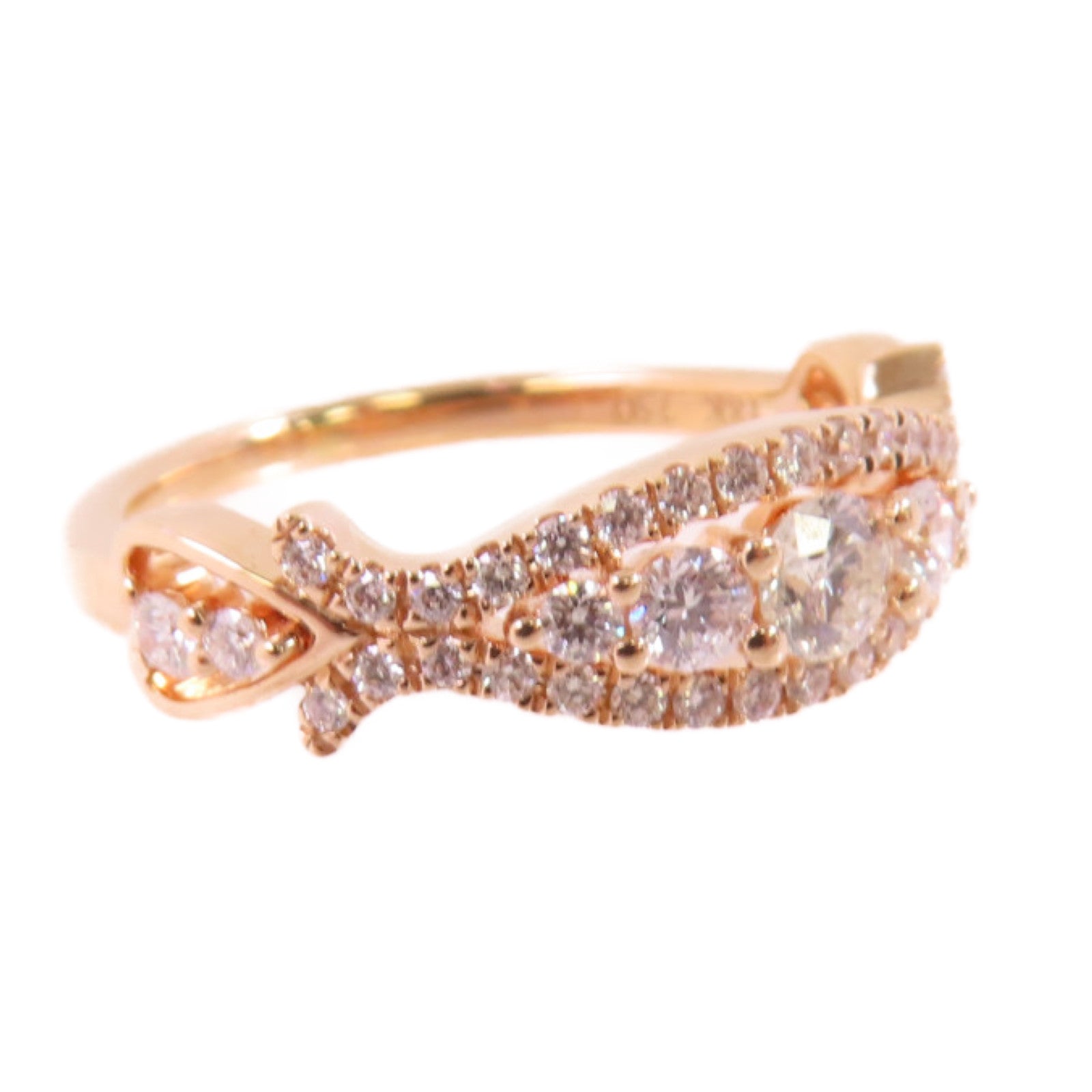 JEWELRY 18K玫瑰金/0.05ct鑽石Diamond Ring戒指US#5.5