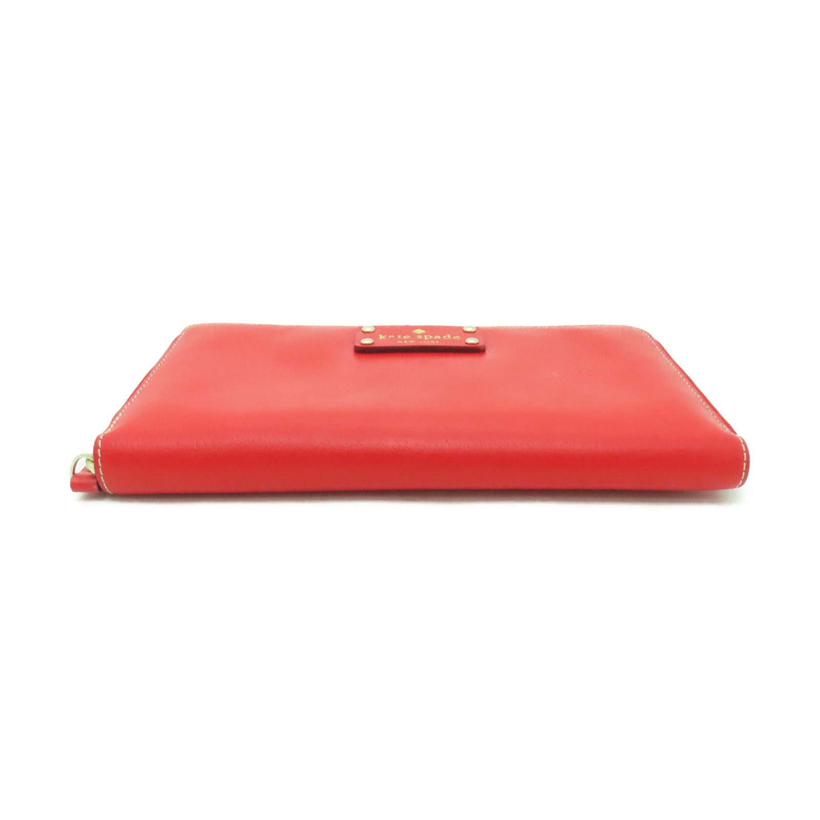 Kate Spade 【激減優惠】牛皮皮革Wallet Pouch金扣手拿包紅色