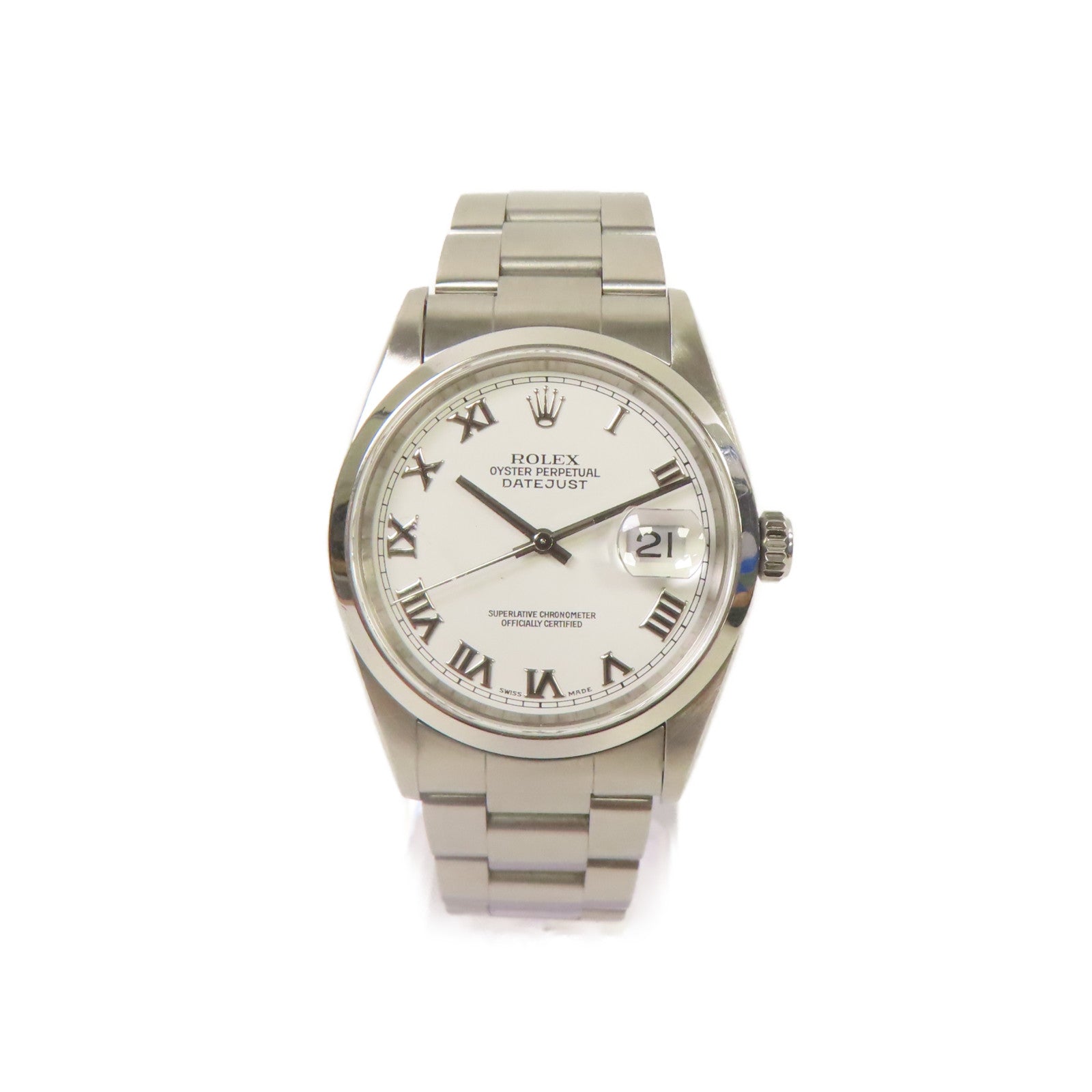 ROLEX Datejust不鏽鋼手錶自動機芯白色