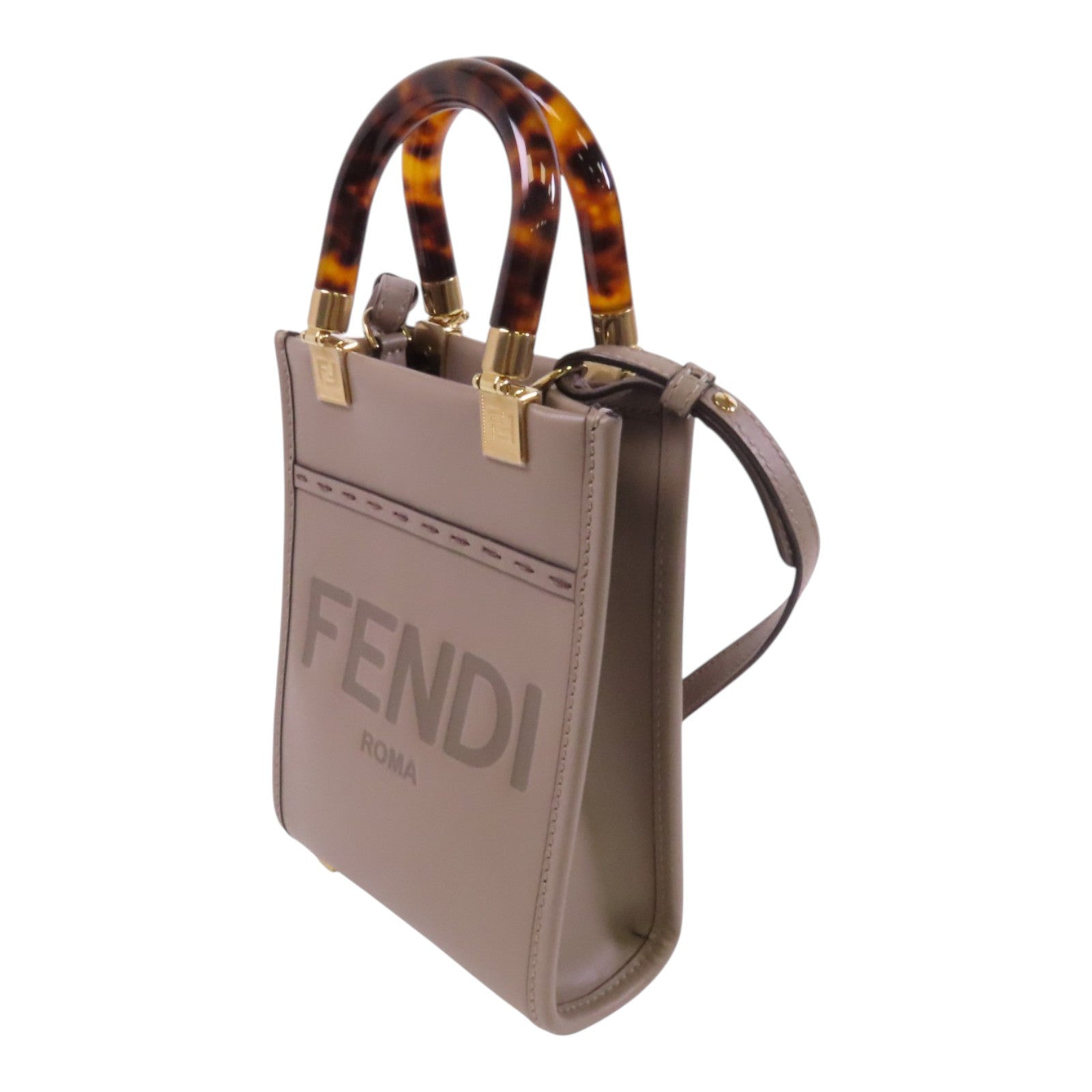 FENDI 【激減優惠】牛皮皮革Sunshine手挽肩背兩用袋