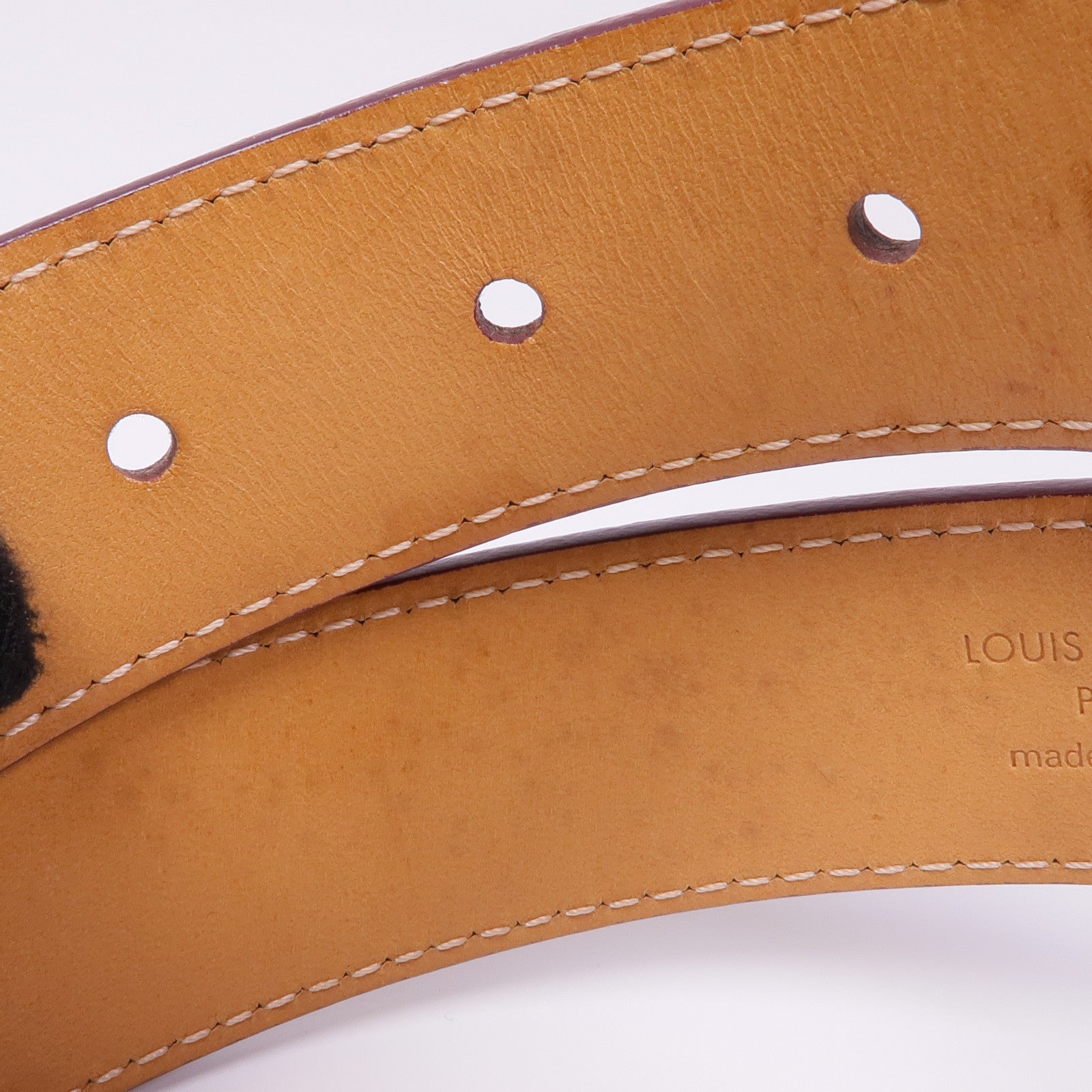 LOUIS VUITTON Vernis Ceinture Frame金扣皮帶