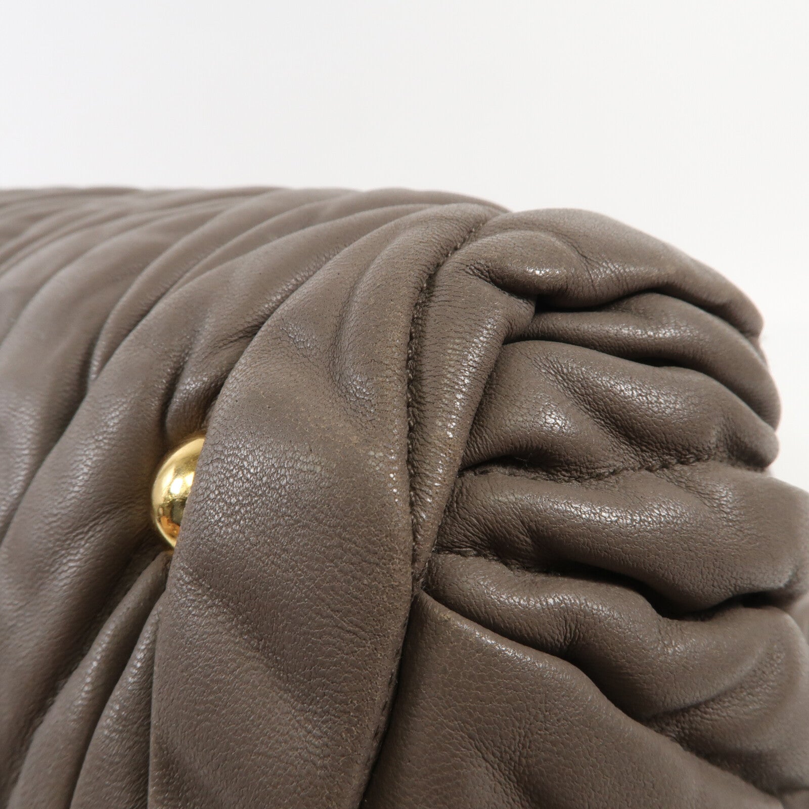 Miu Miu 牛皮皮革2 Way Shoulder金扣手挽肩背兩用袋