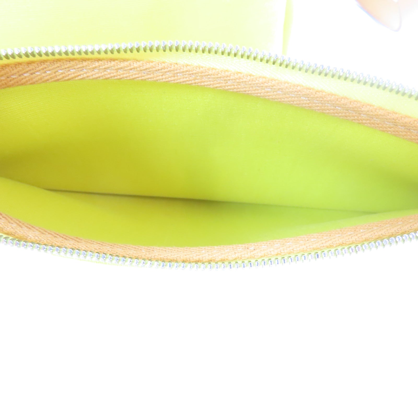 HERMES 帆布Herbag PM銀扣手挽肩背兩用袋黃色