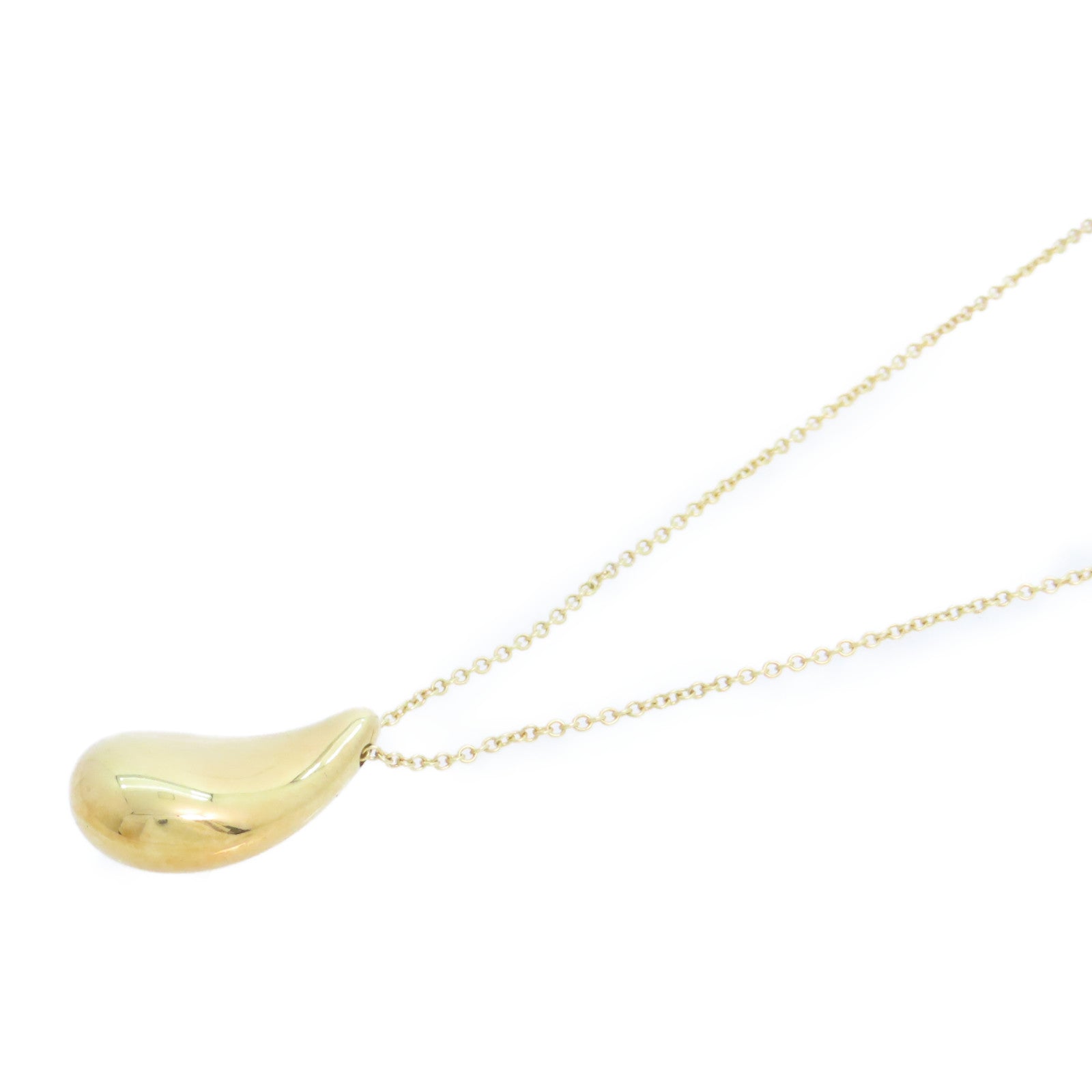 TIFFANY＆CO 18K黃金Teardrop Necklace金扣項鏈