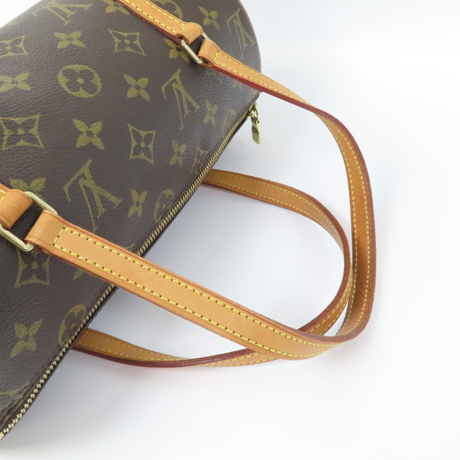 LOUIS VUITTON Monogram Papillon PM金扣肩背袋啡色