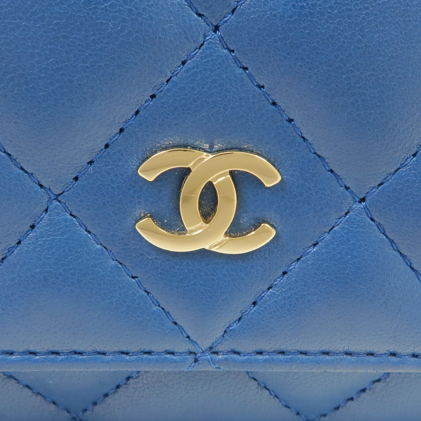CHANEL 羊皮皮革WOC Wallet On Chain金扣鏈帶肩背袋