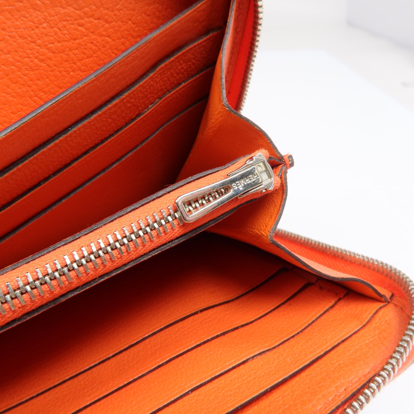 HERMES Swift皮革Azap Pegasus Design銀扣長錢包