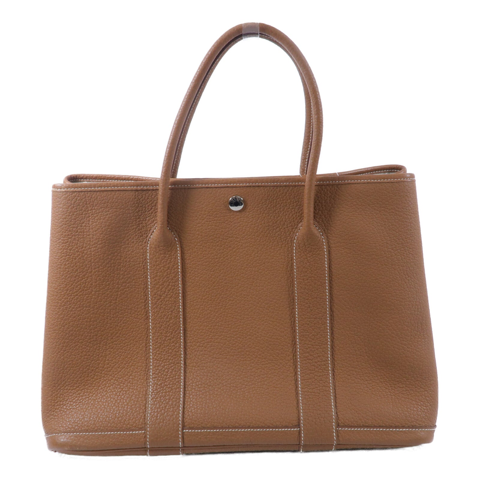 HERMES Negonda皮革Garden Party PM手挽袋Gold