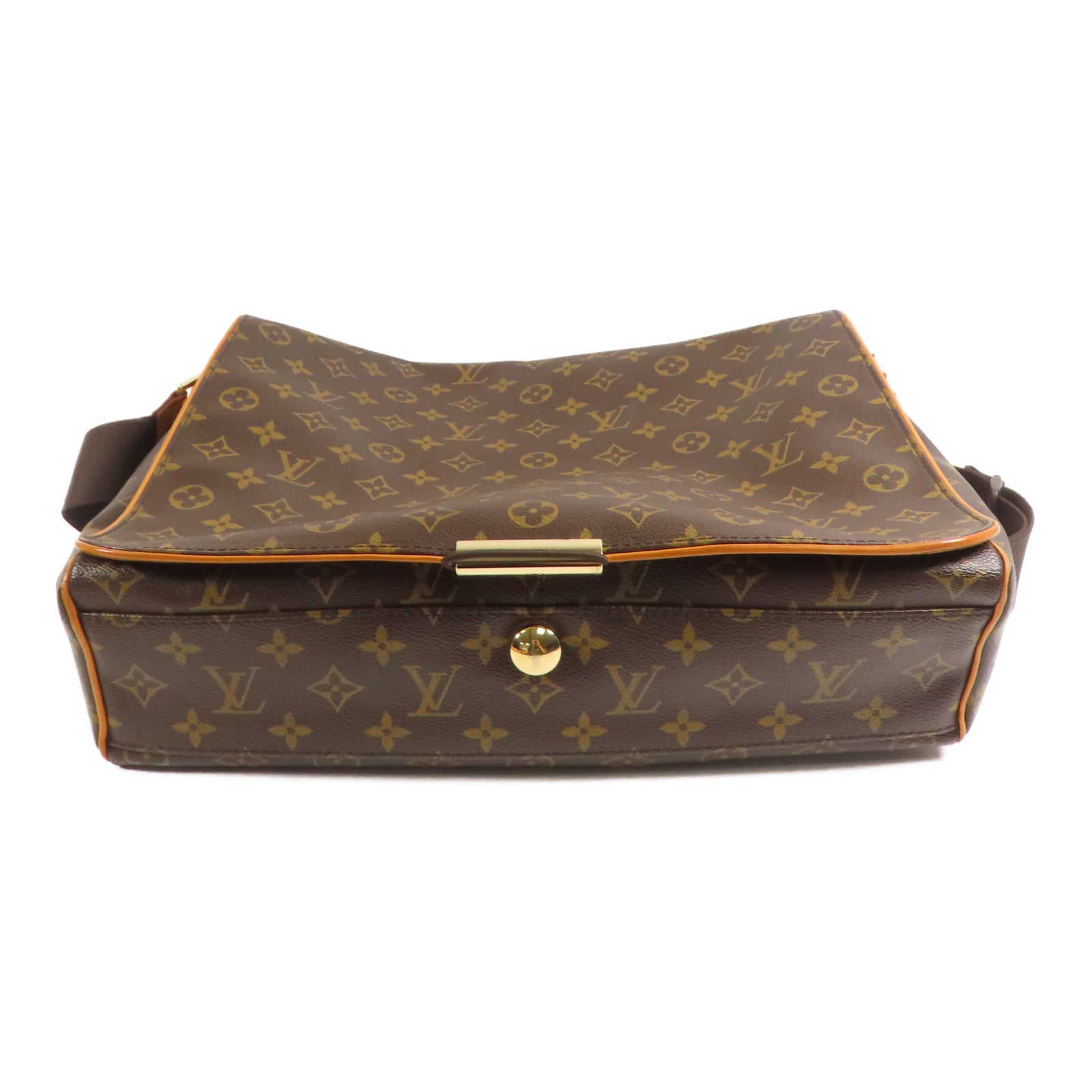 LOUIS VUITTON Monogram Abbesses金扣肩背袋棕色