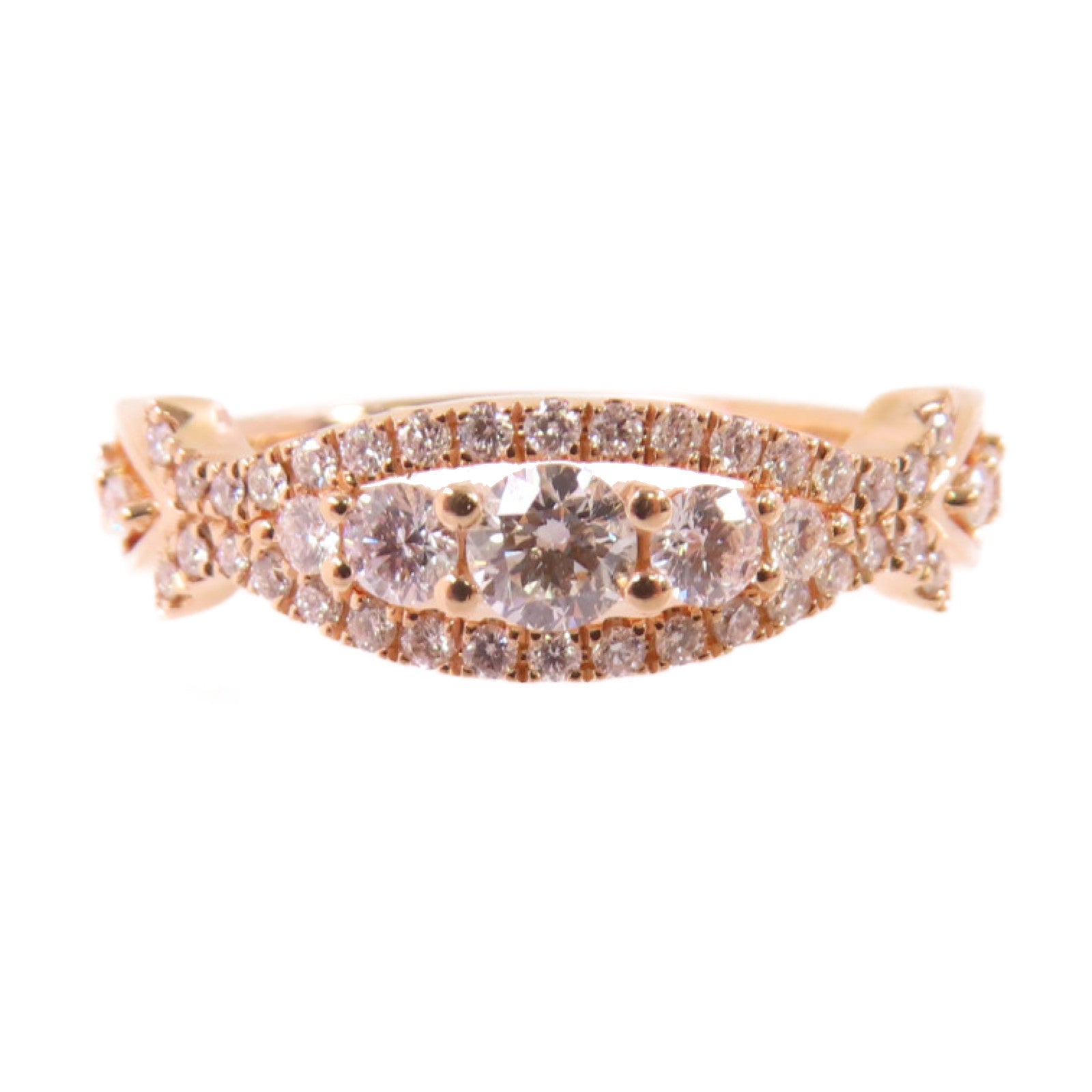 JEWELRY 18K玫瑰金/0.05ct鑽石Diamond Ring戒指US#5.5