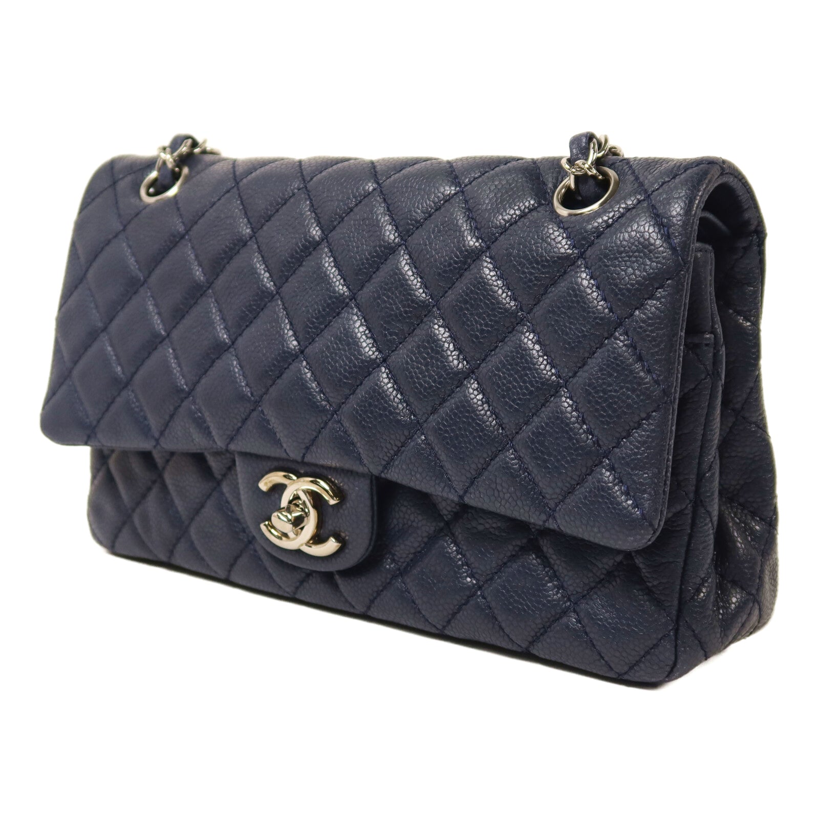 CHANEL 牛皮皮革Classic 25銀扣鏈帶肩背袋