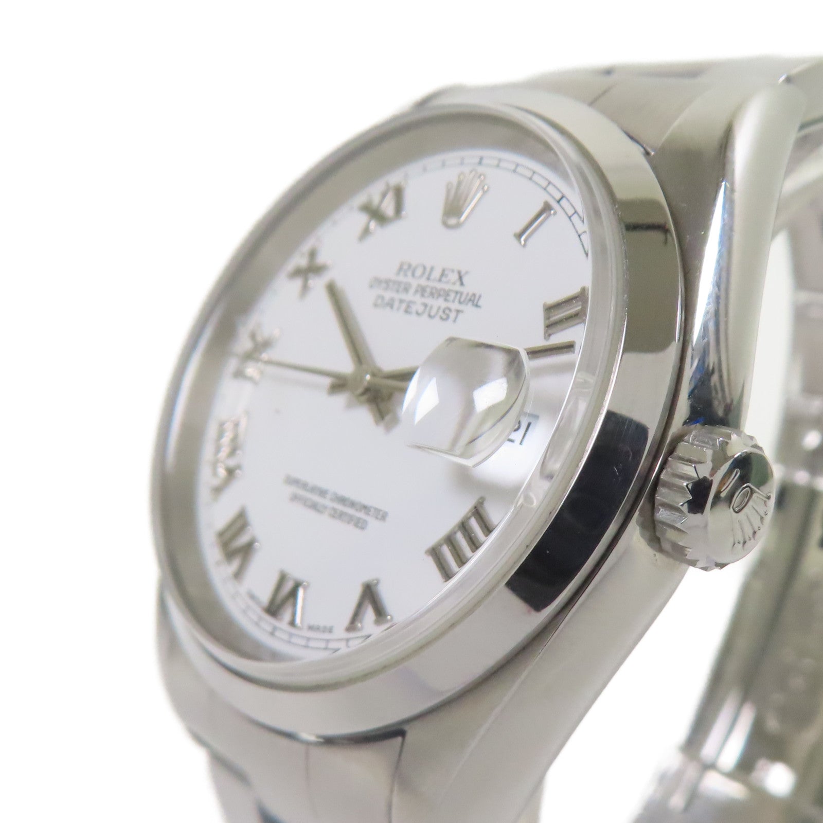 ROLEX Datejust不鏽鋼手錶自動機芯白色