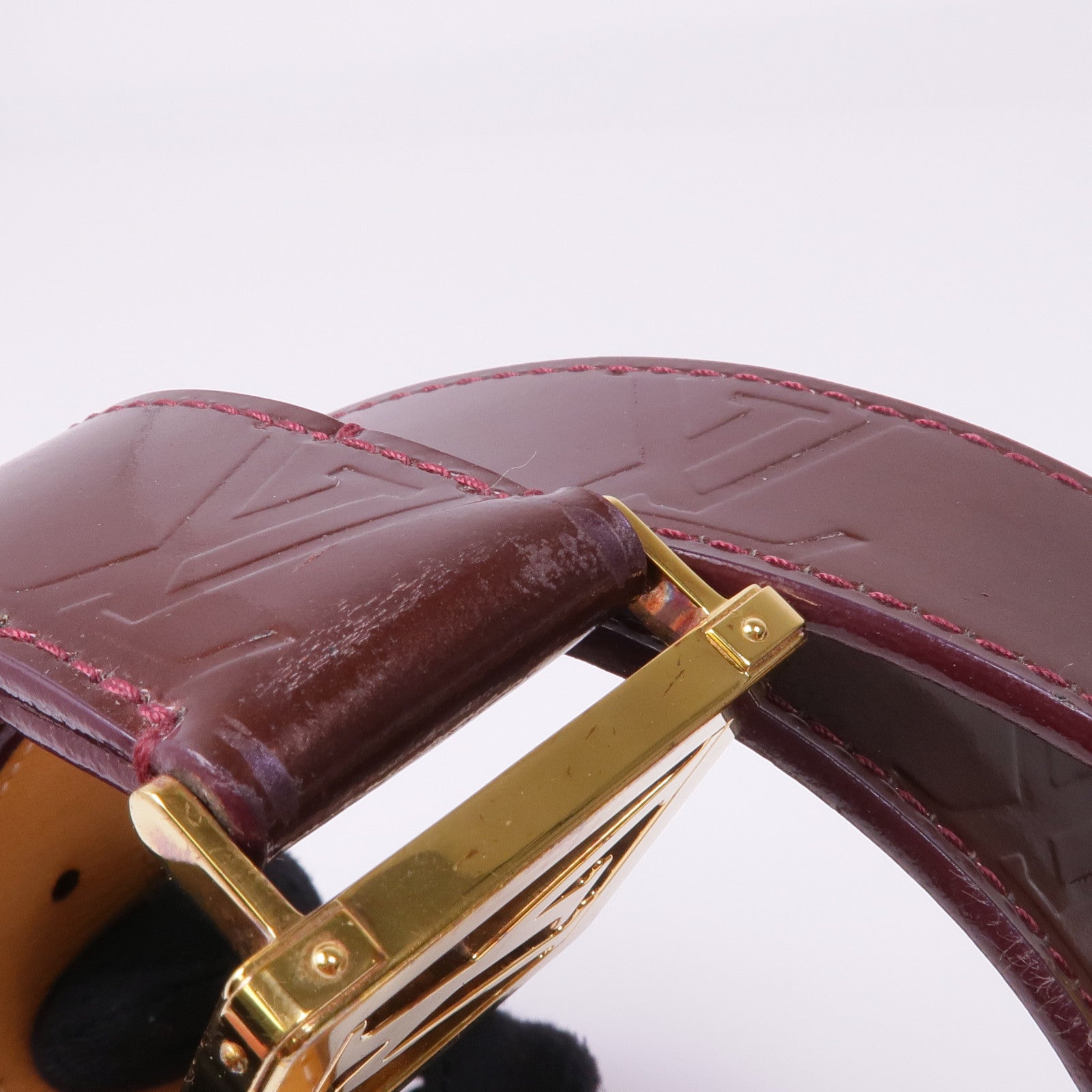 LOUIS VUITTON Vernis Ceinture Frame金扣皮帶