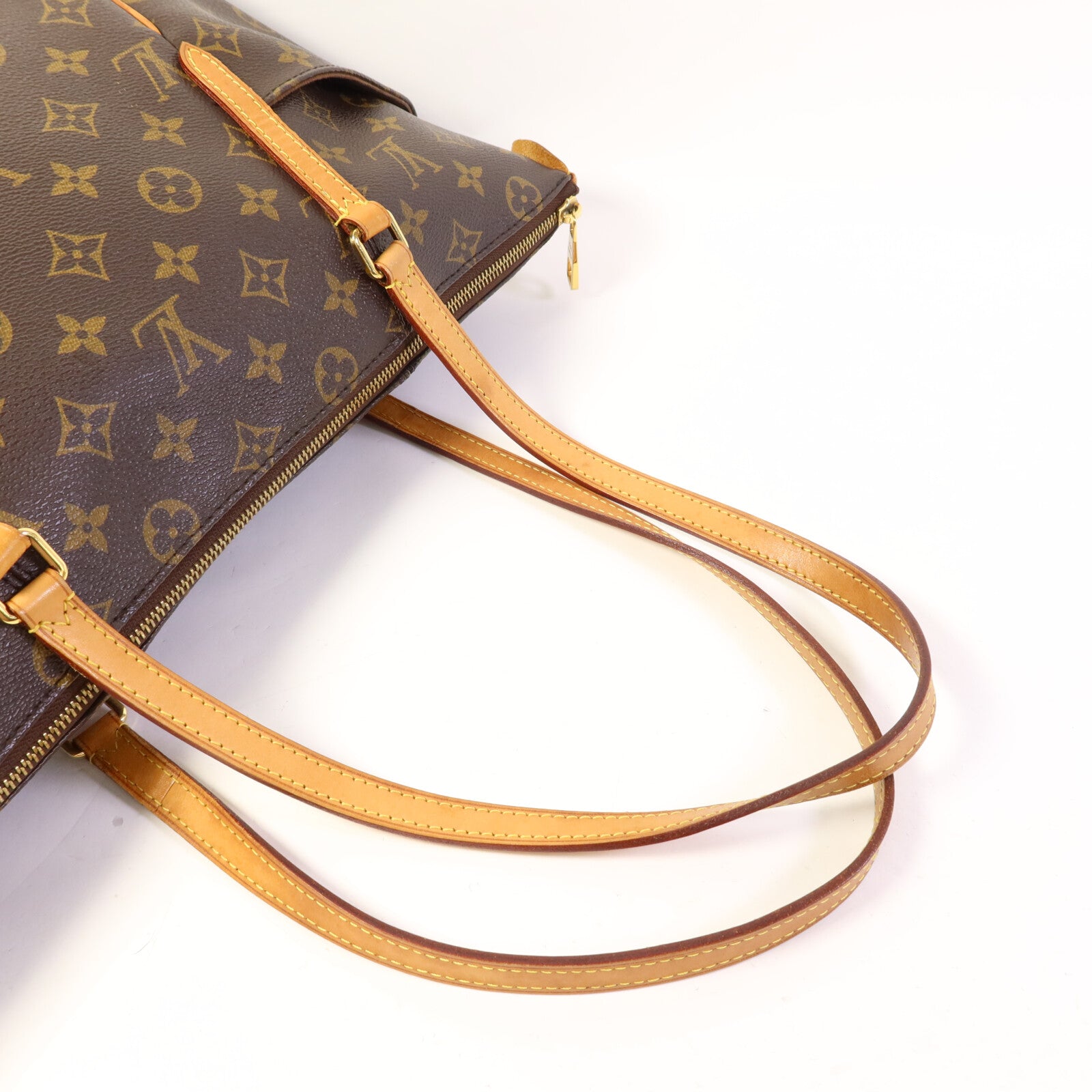 LOUIS VUITTON Monogram Totally MM金扣肩背袋棕色