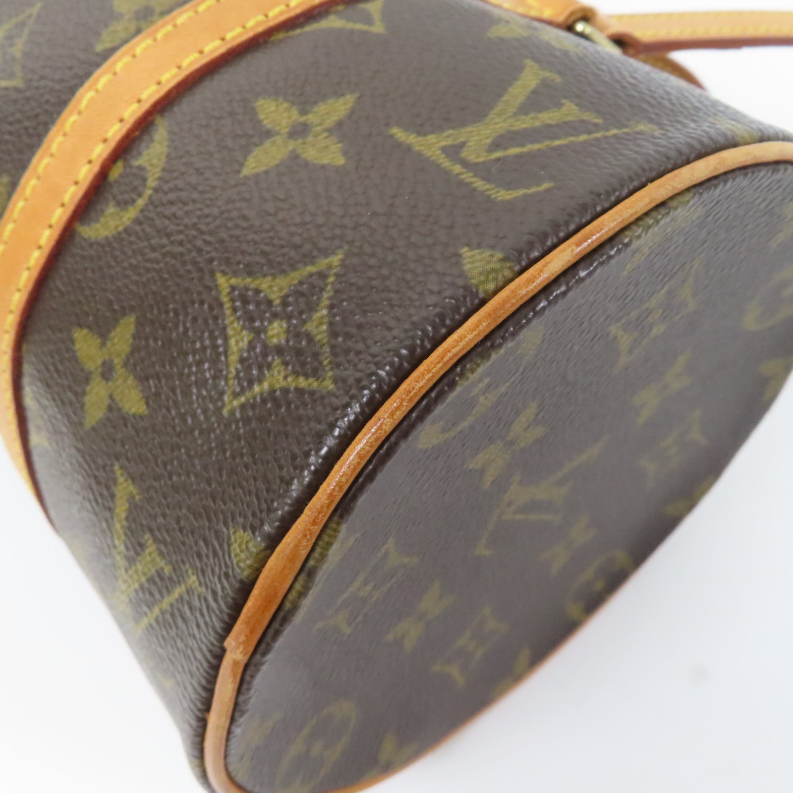 LOUIS VUITTON Monogram Papillon PM金扣肩背袋啡色