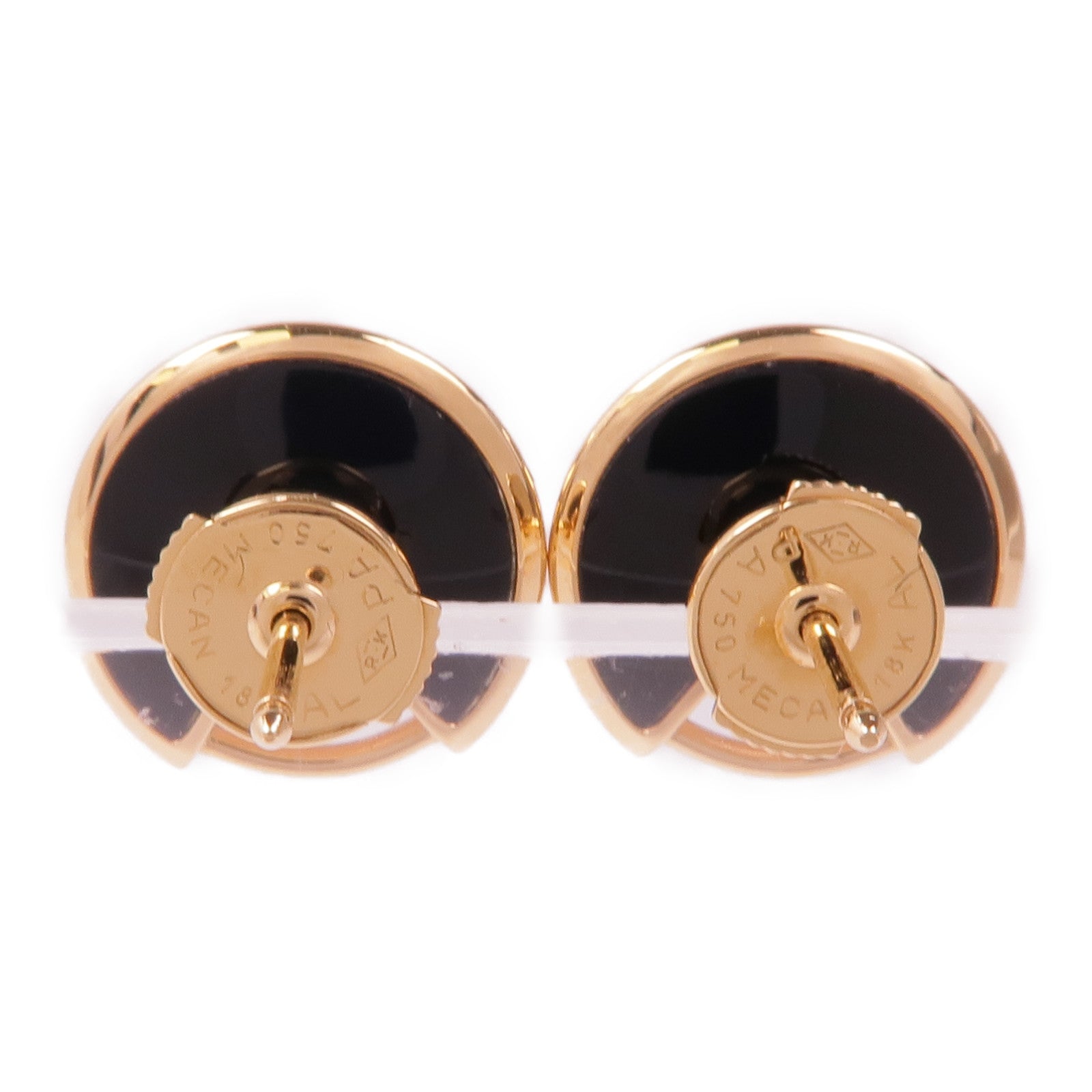CARTIER 18K玫瑰金Diamond Onyx Earrings黑瑪瑙/鑽石耳環