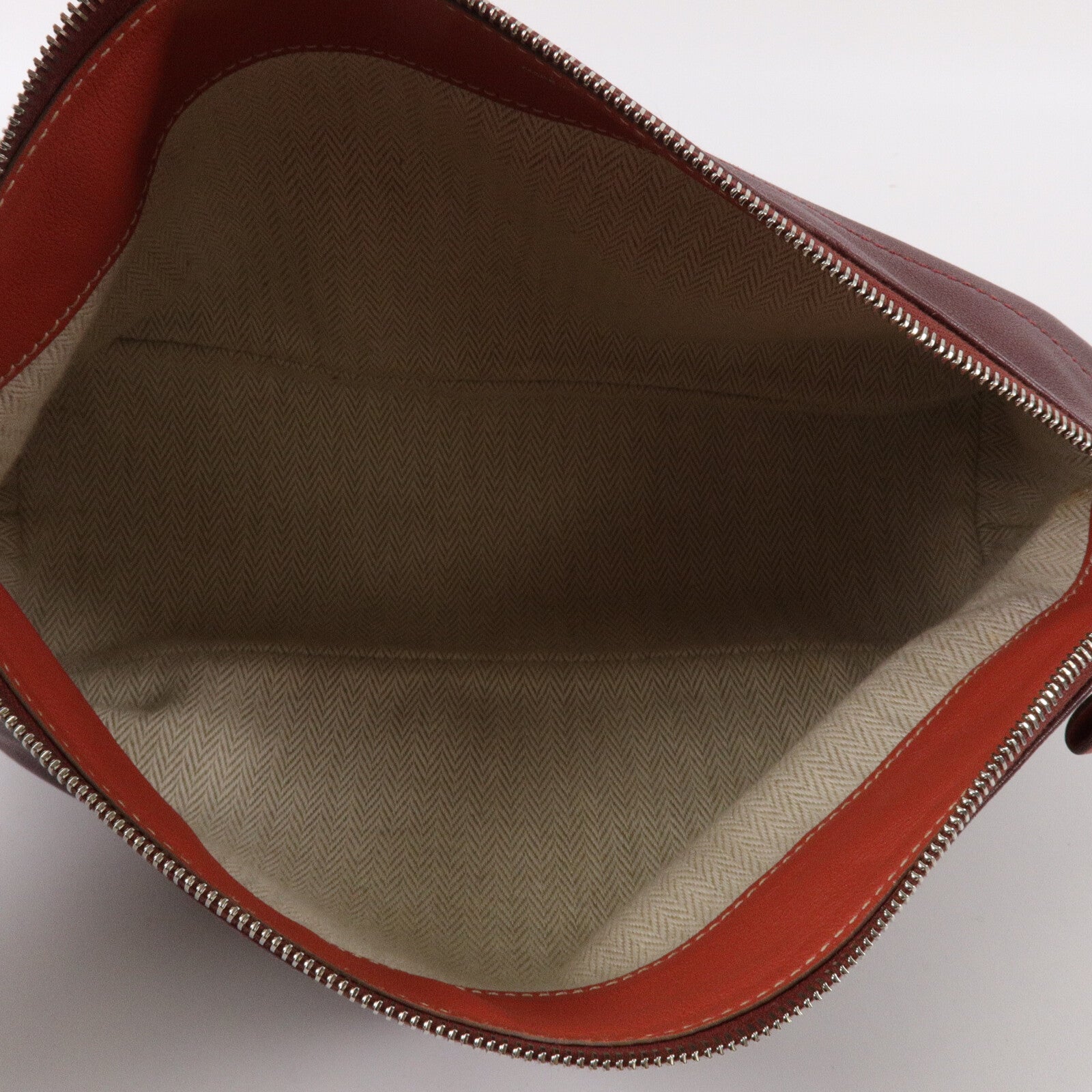 HERMES Swift皮革Bolide Pouch 25手拿包Rouge H
