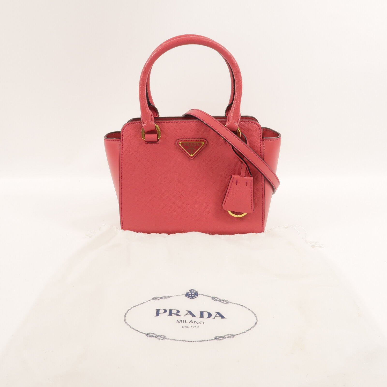 PRADA Saffiano皮革2 Way Shoulder手挽肩背兩用袋