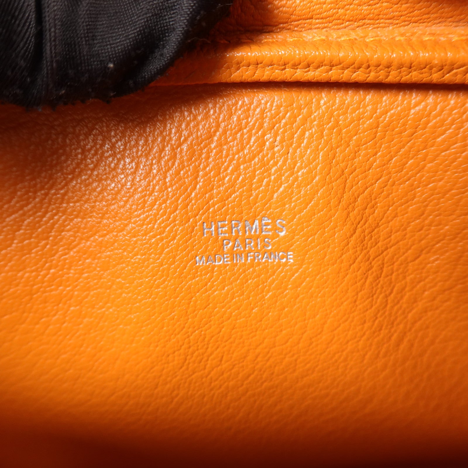 HERMES Epsom皮革Mini Plume手挽袋Orange
