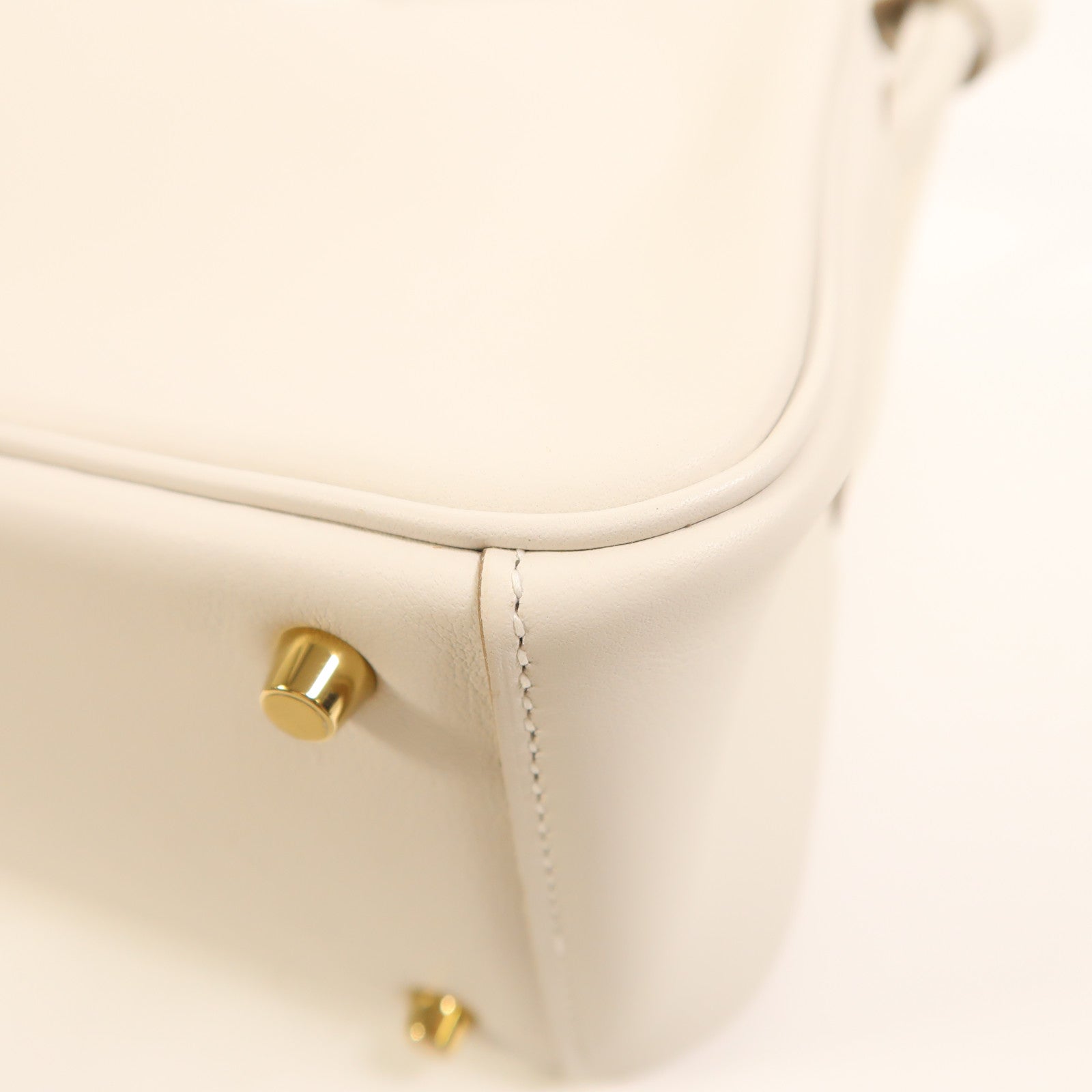 HERMES Swift皮革Mini Lindy金扣手挽肩背兩用袋Gris Meyer/Gris Pale