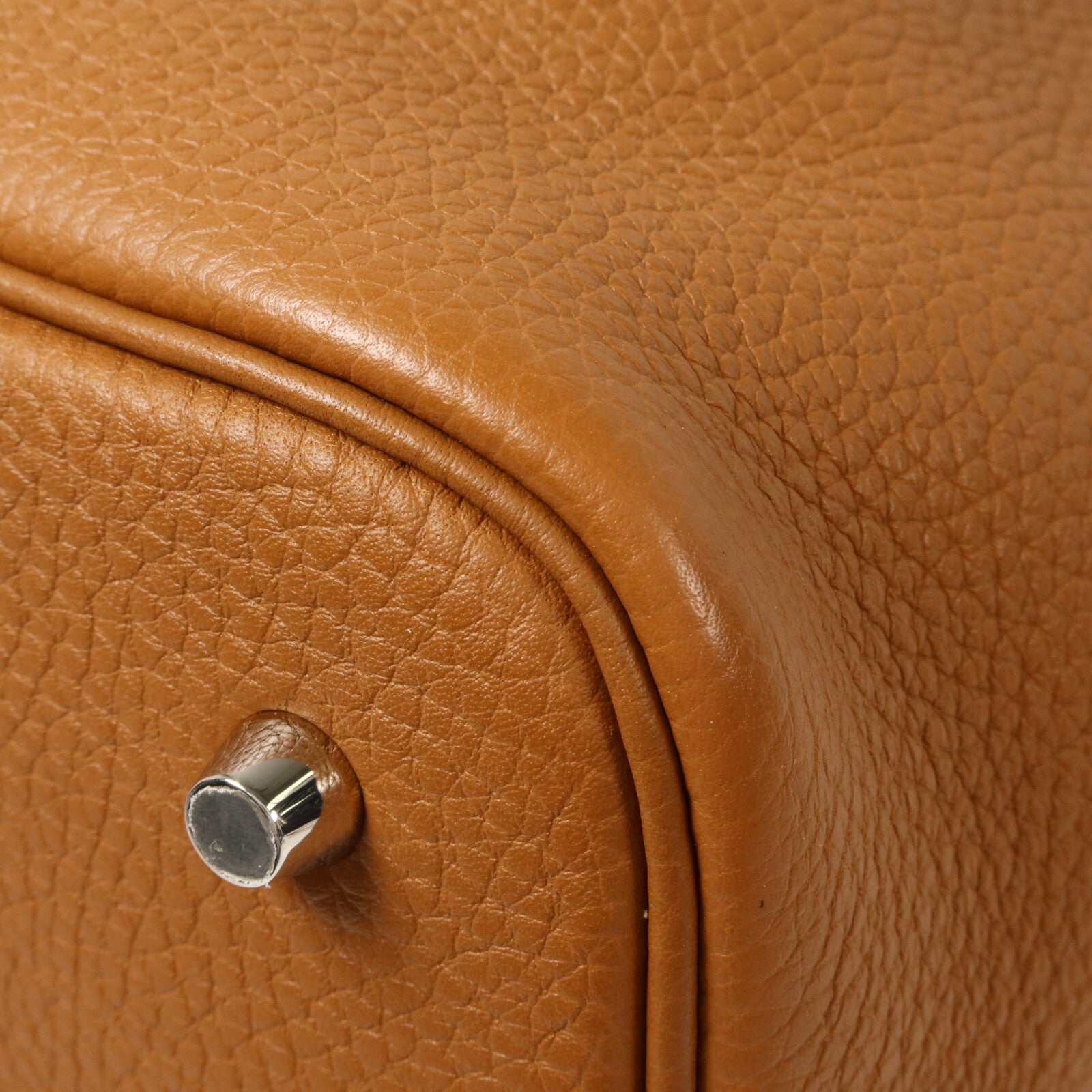 HERMES Clemence皮革Picotin MM手挽袋Gold/Nata