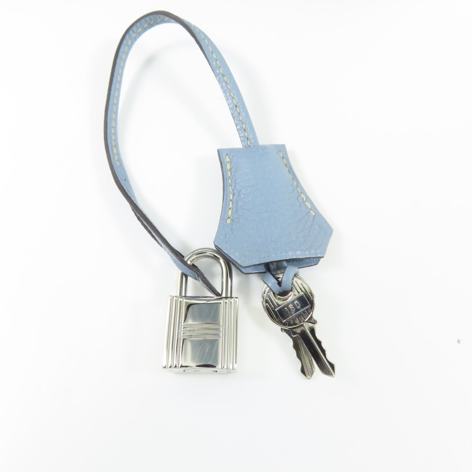 HERMES PHW Birkin 30 Handbag Togo Leather Bleu Lin