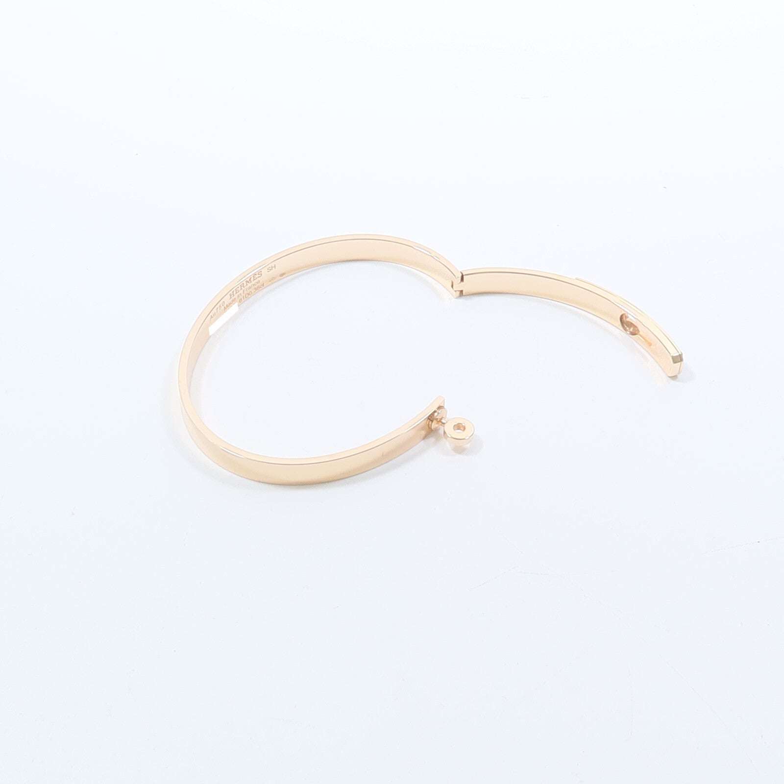 HERMES 18K玫瑰金Kelly Bracelet Diamond鑽石手鐲