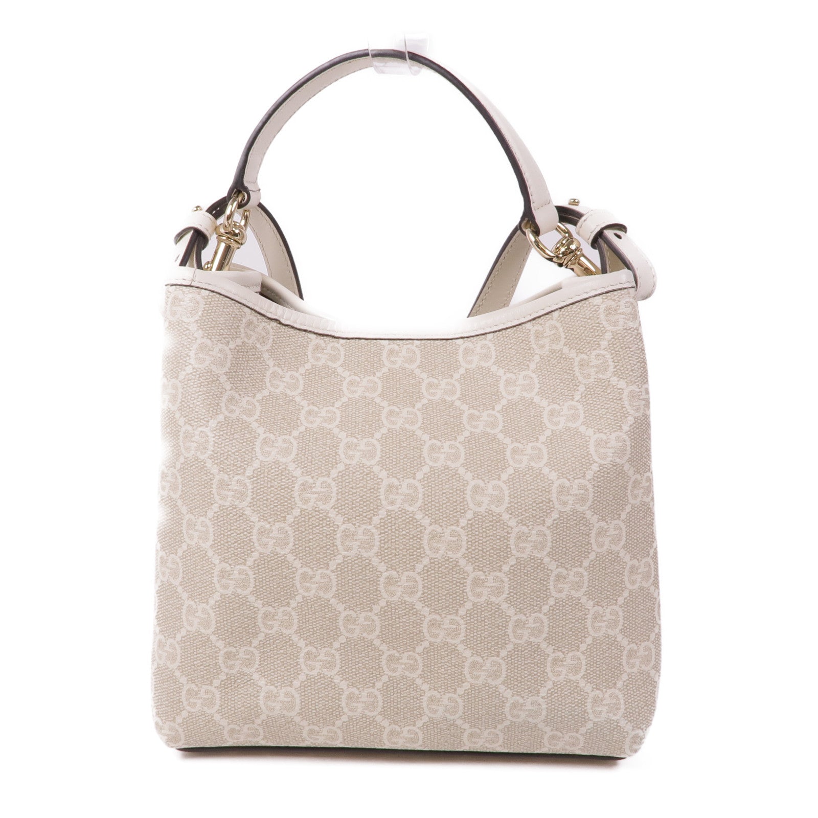 GUCCI 塗層帆布GG Emblem Small Bucket金扣手挽肩背兩用袋