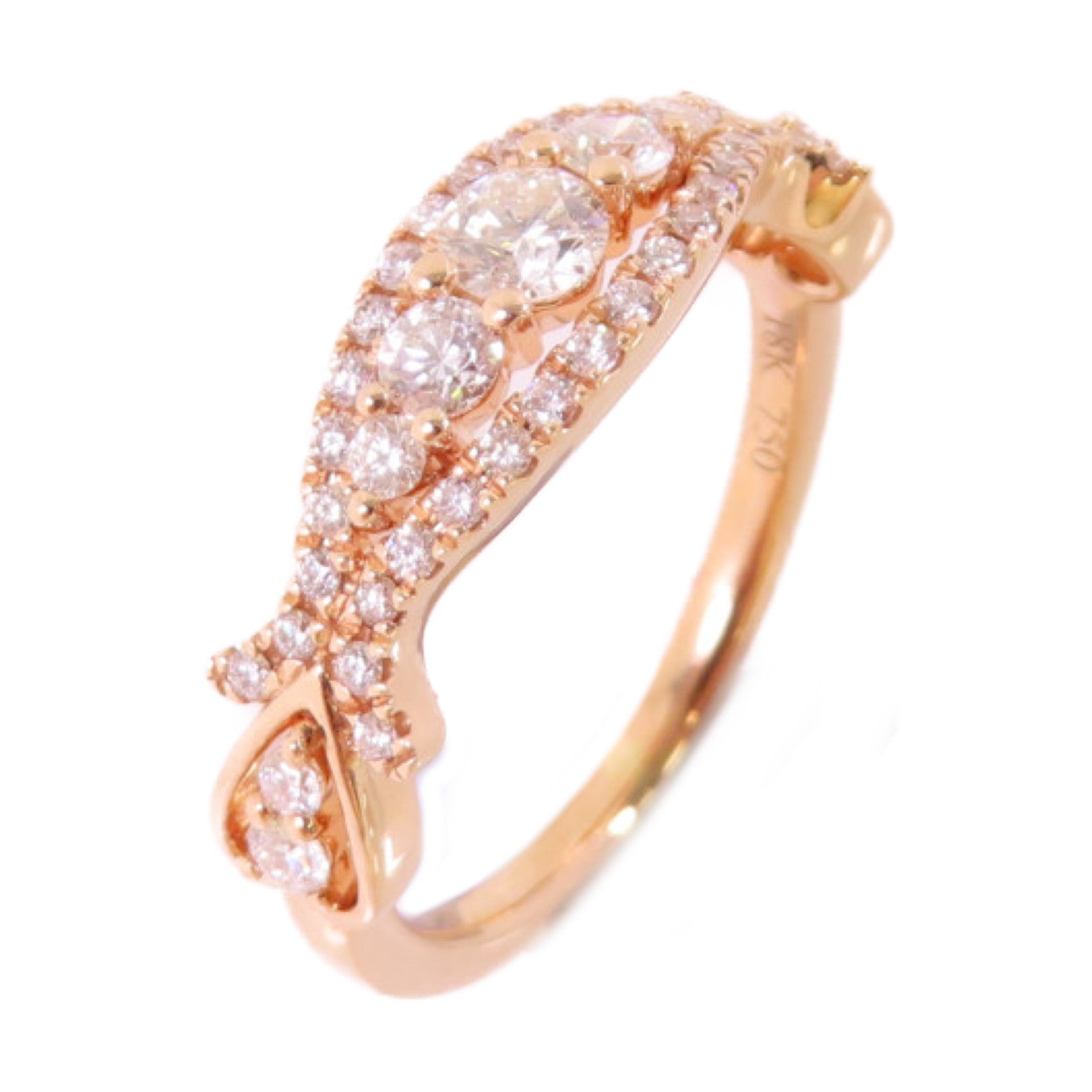 JEWELRY 18K玫瑰金/0.05ct鑽石Diamond Ring戒指US#5.5
