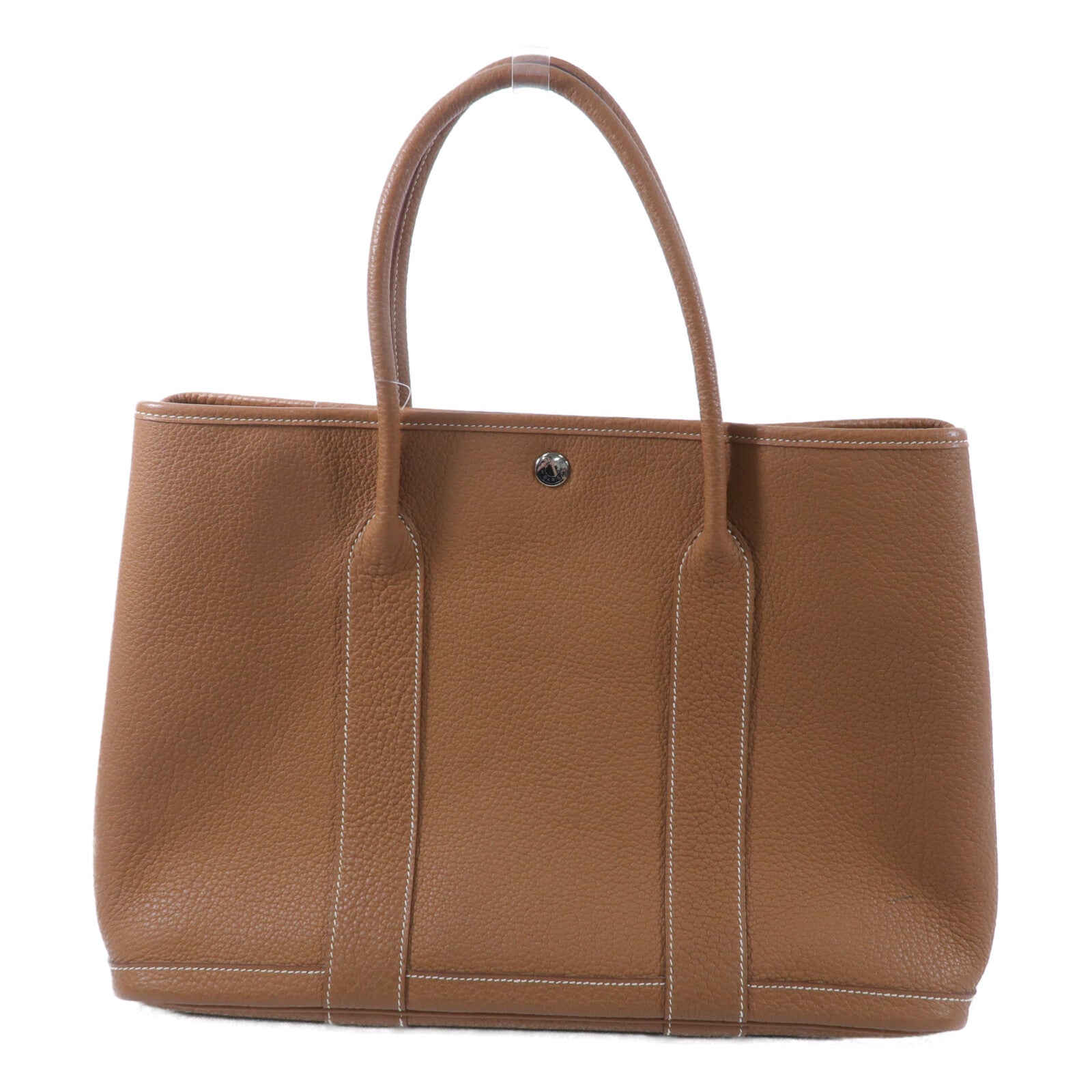 HERMES Negonda皮革Garden Party PM手挽袋Gold