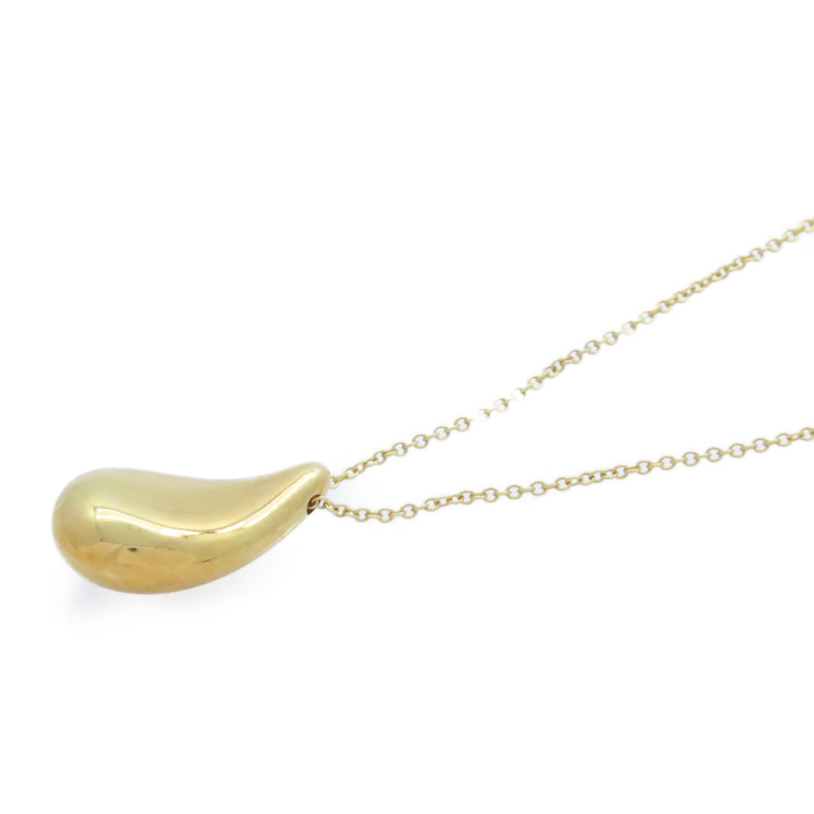 TIFFANY＆CO 18K黃金Teardrop Necklace金扣項鏈